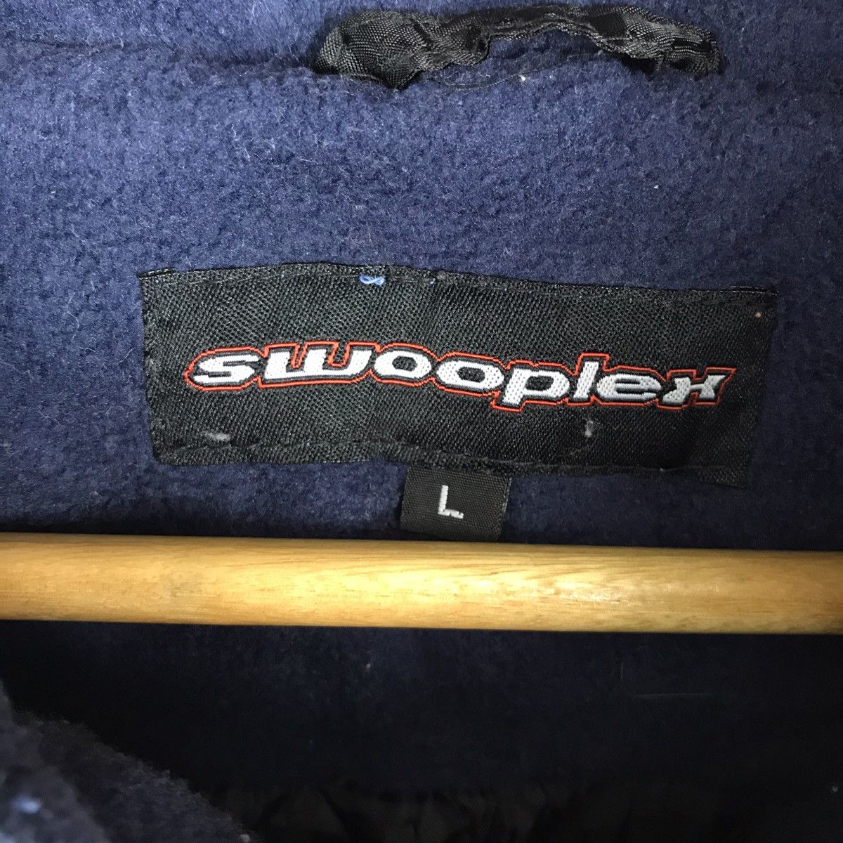 Vintage Vintage Swooplex Minimalist Hoodie Fleece Zipper Jacket Size US L / EU 52-54 / 3 - 6 Thumbnail