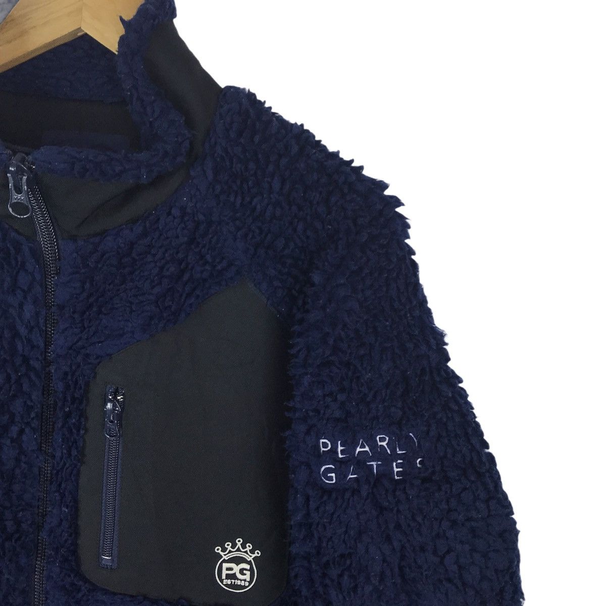 Japanese Brand Pearly Gates Deep Pile Fleece Jacket Size US M / EU 48-50 / 2 - 10 Thumbnail