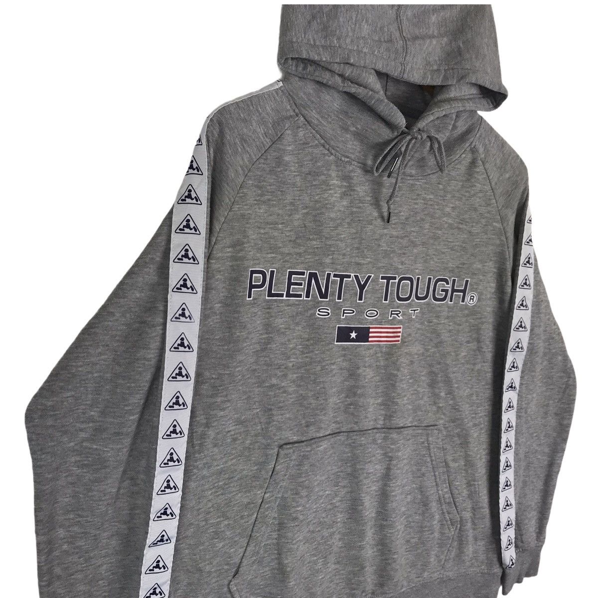 Vintage Vintage Plenty Tough Sport Side Tape Hoodie Pullover Size US L / EU 52-54 / 3 - 3 Thumbnail