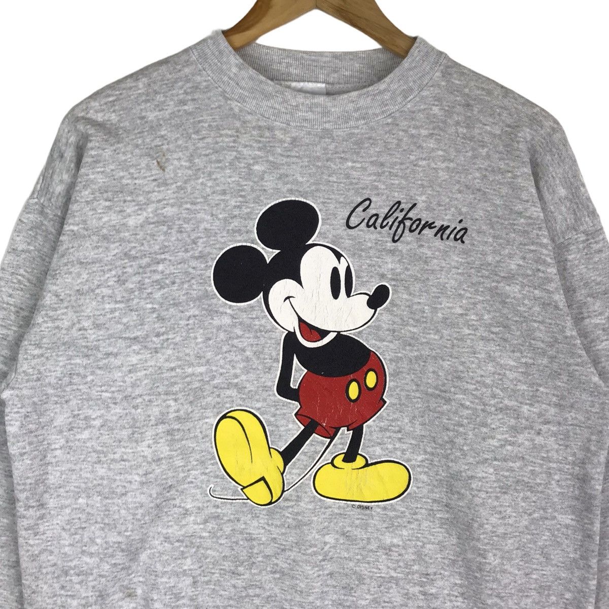 Mickey Mouse × Velva Sheen × Vintage Vintage 90s Mickey Mouse Sweatshirt Size US L / EU 52-54 / 3 - 3 Thumbnail