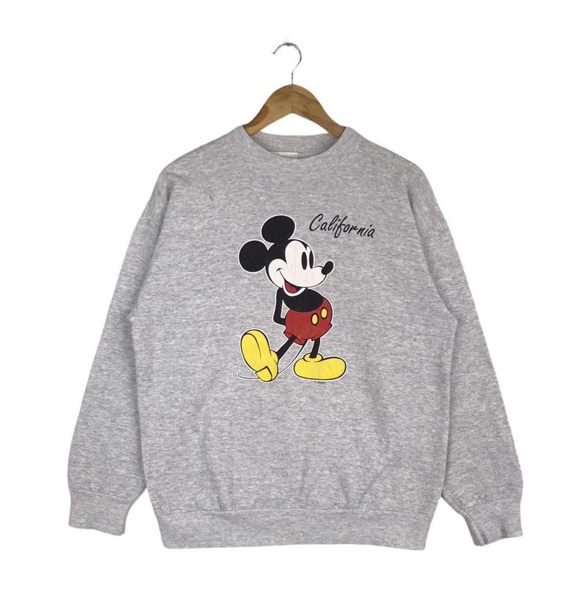 Mickey Mouse × Velva Sheen × Vintage Vintage 90s Mickey Mouse Sweatshirt Size US L / EU 52-54 / 3 - 1 Thumbnail