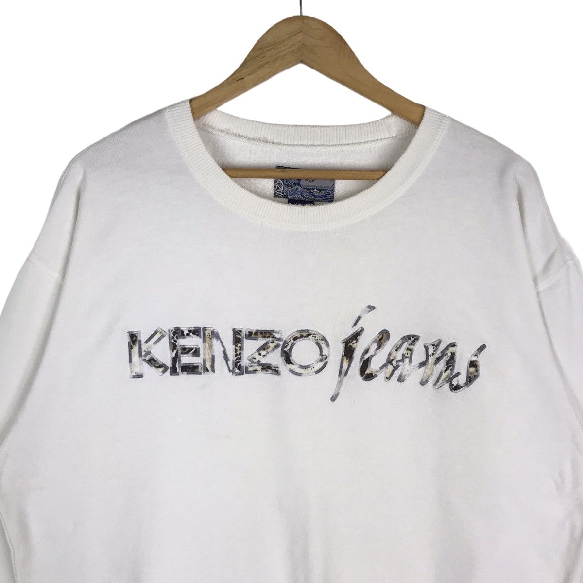 Kenzo Vintage Kenzo Jeans Leopard Motive Spell Out Sweatshirt Size US L / EU 52-54 / 3 - 2 Thumbnail