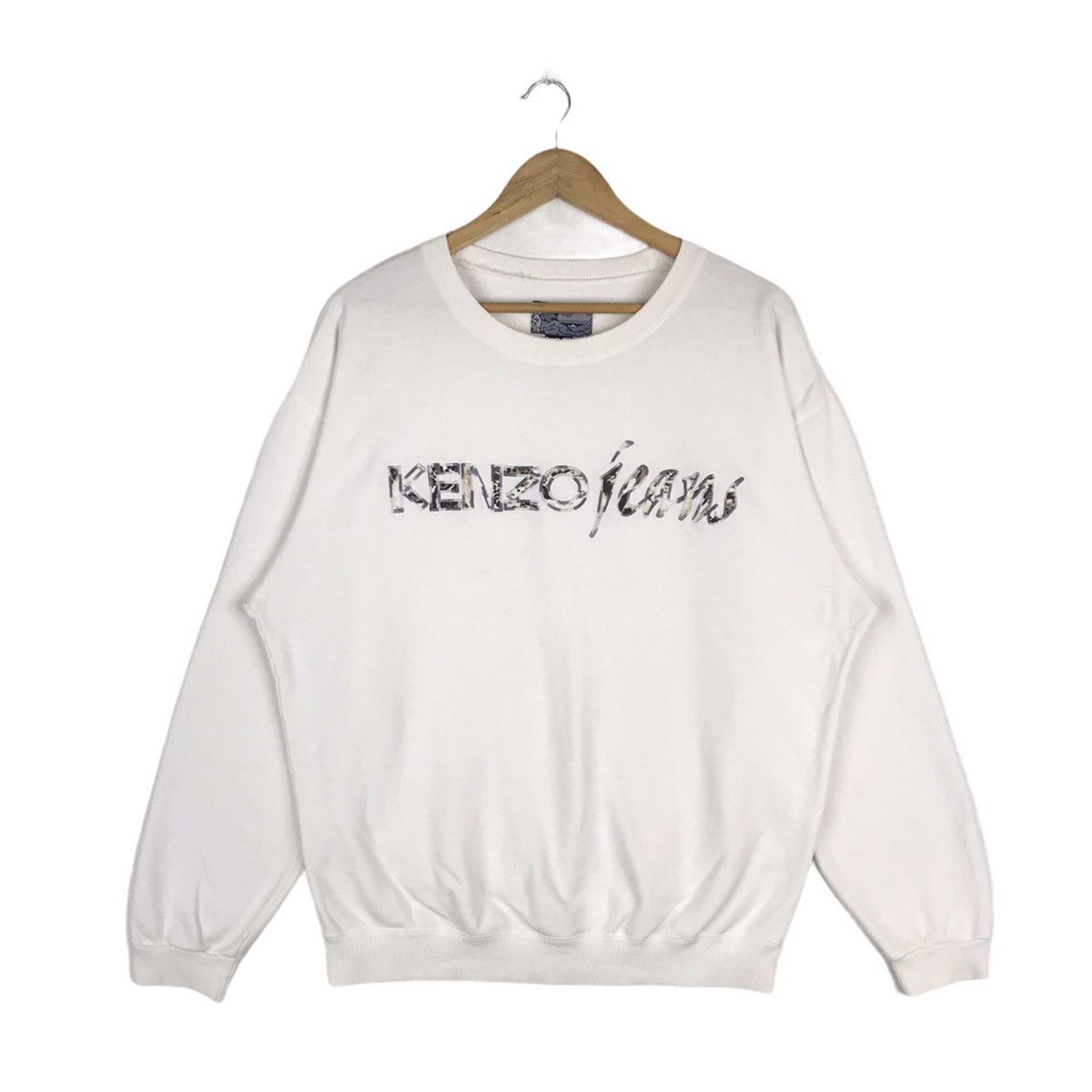 Kenzo Vintage Kenzo Jeans Leopard Motive Spell Out Sweatshirt Size US L / EU 52-54 / 3 - 1 Thumbnail