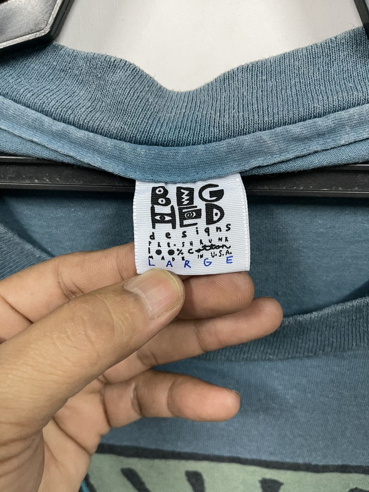 Vintage Vintage 1993 Art Big Hed Designs Shirt 90s Single Stitch Size US L / EU 52-54 / 3 - 9 Thumbnail