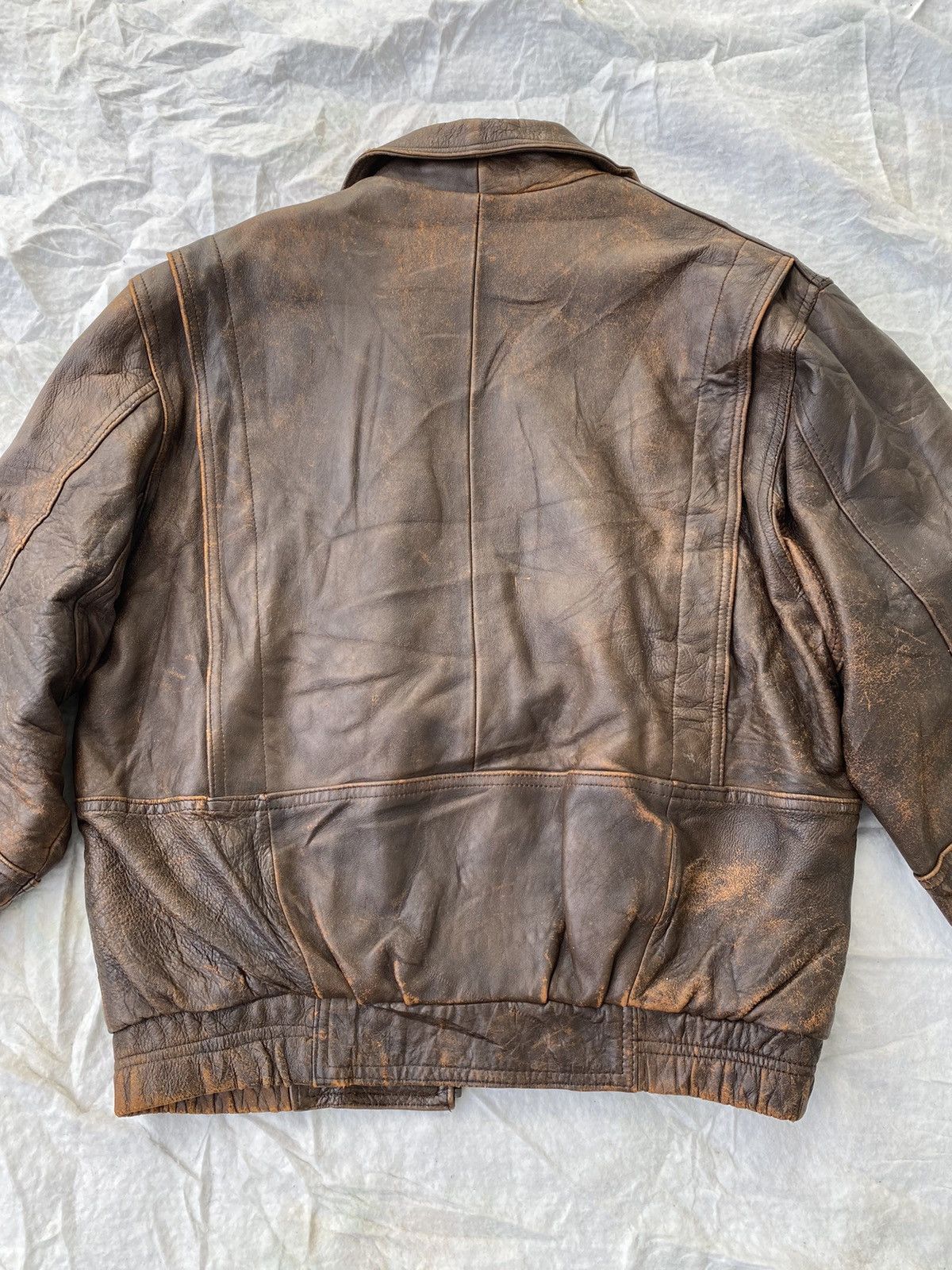 Leather 🔥RARE🔥VINTAGE LEATHER BIKER JACKET Size US L / EU 52-54 / 3 - 5 Thumbnail