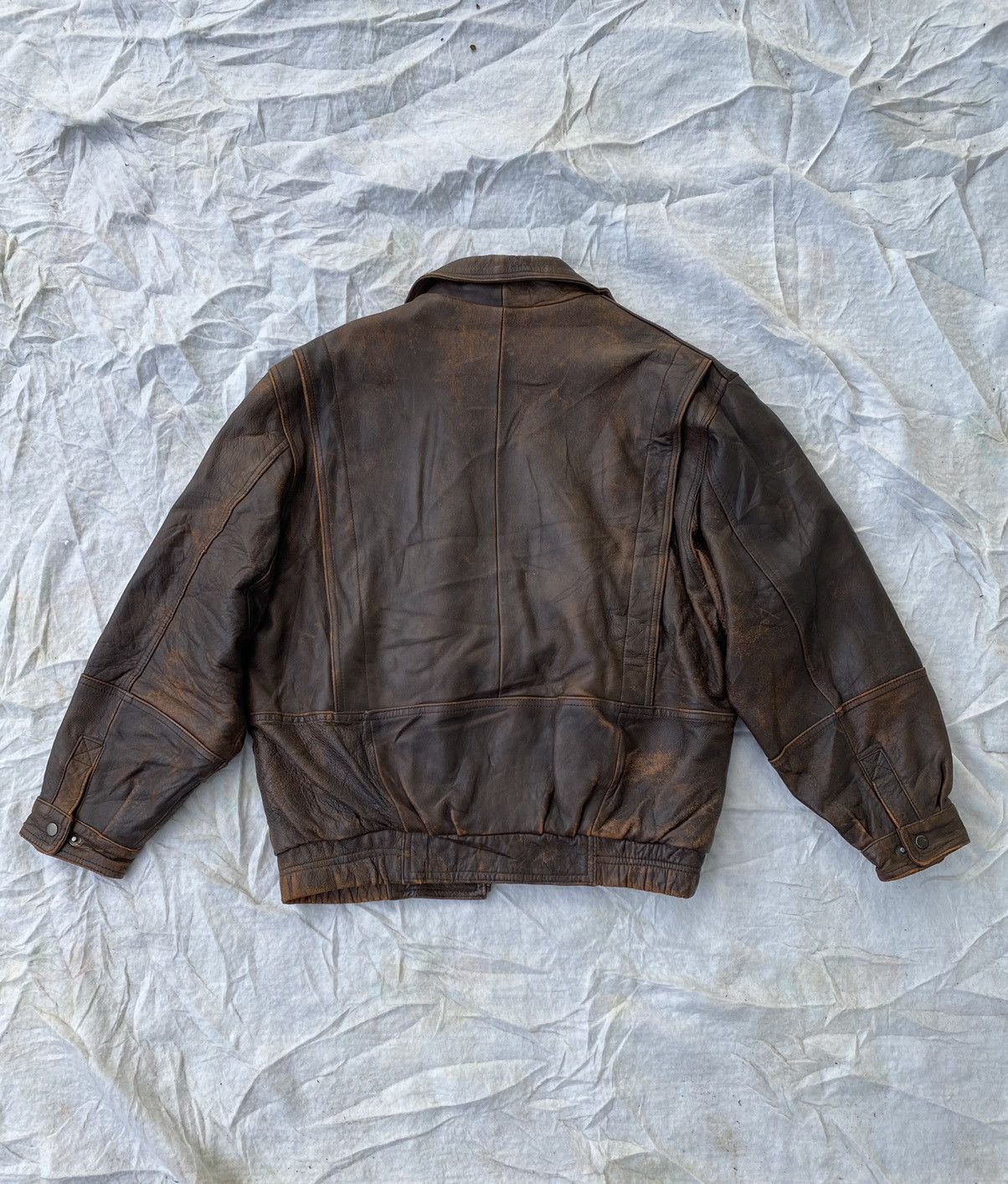 Leather 🔥RARE🔥VINTAGE LEATHER BIKER JACKET Size US L / EU 52-54 / 3 - 4 Thumbnail