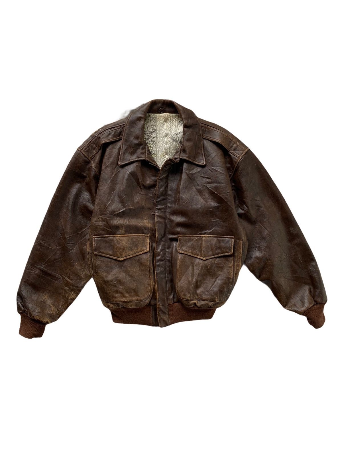 Leather 🔥RARE🔥VINTAGE LEATHER BIKER JACKET Size US L / EU 52-54 / 3 - 1 Thumbnail