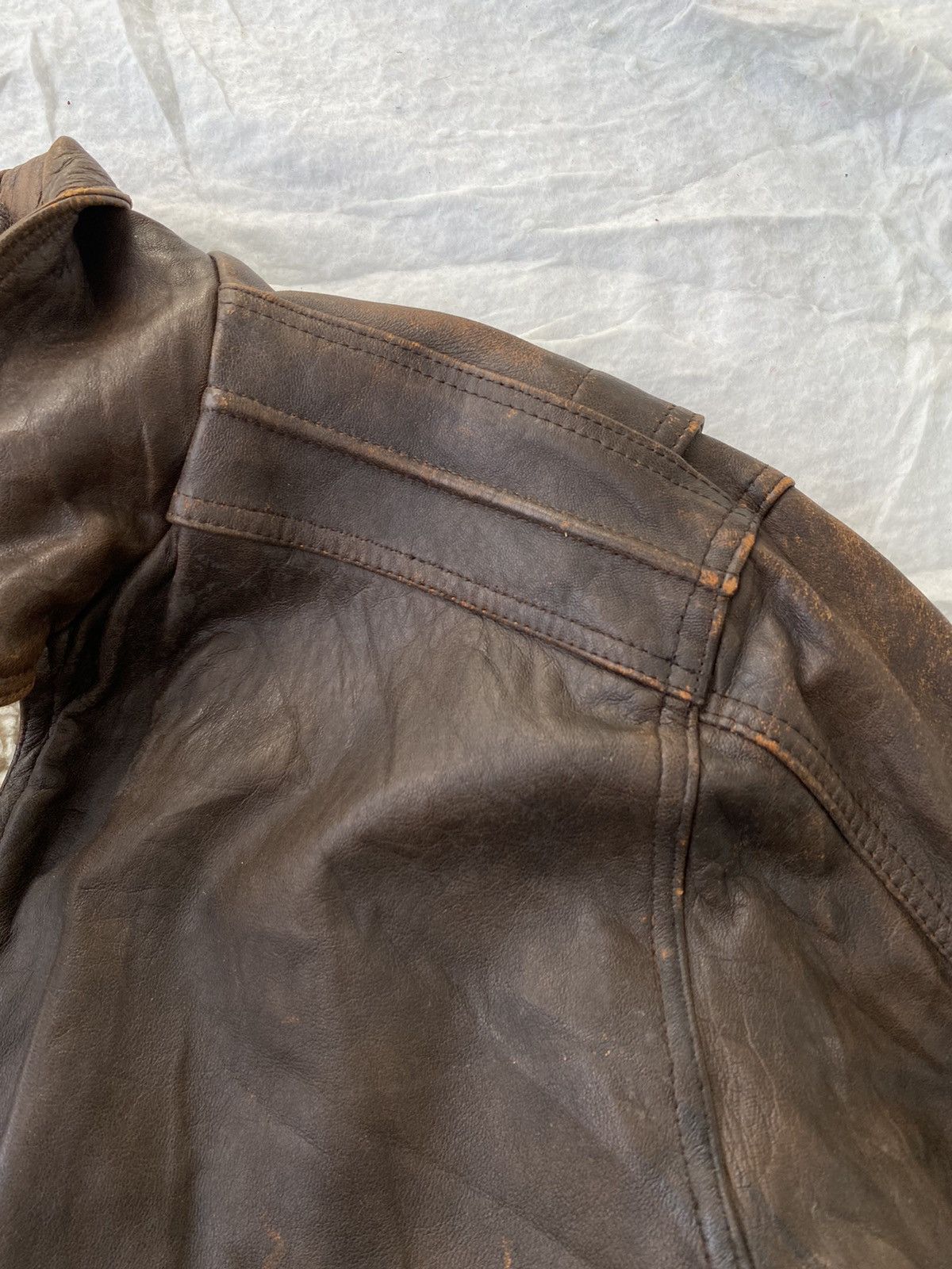 Leather 🔥RARE🔥VINTAGE LEATHER BIKER JACKET Size US L / EU 52-54 / 3 - 10 Thumbnail