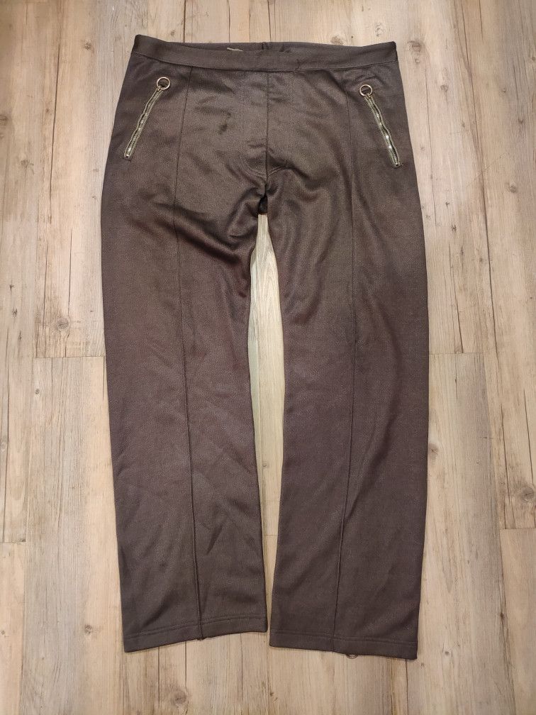 image of Diesel Green Wide Pants.like Needles Or Palm Angels Track Pants in Green Olive, Men's (Size 33)