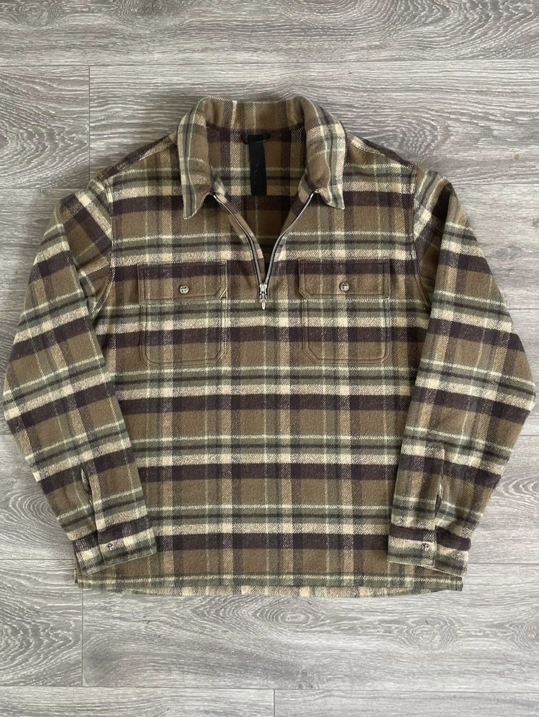 Chrome Hearts Chrome Hearts Work-dog Flannel Quarter Zip Size US M / EU 48-50 / 2 - 2 Thumbnail