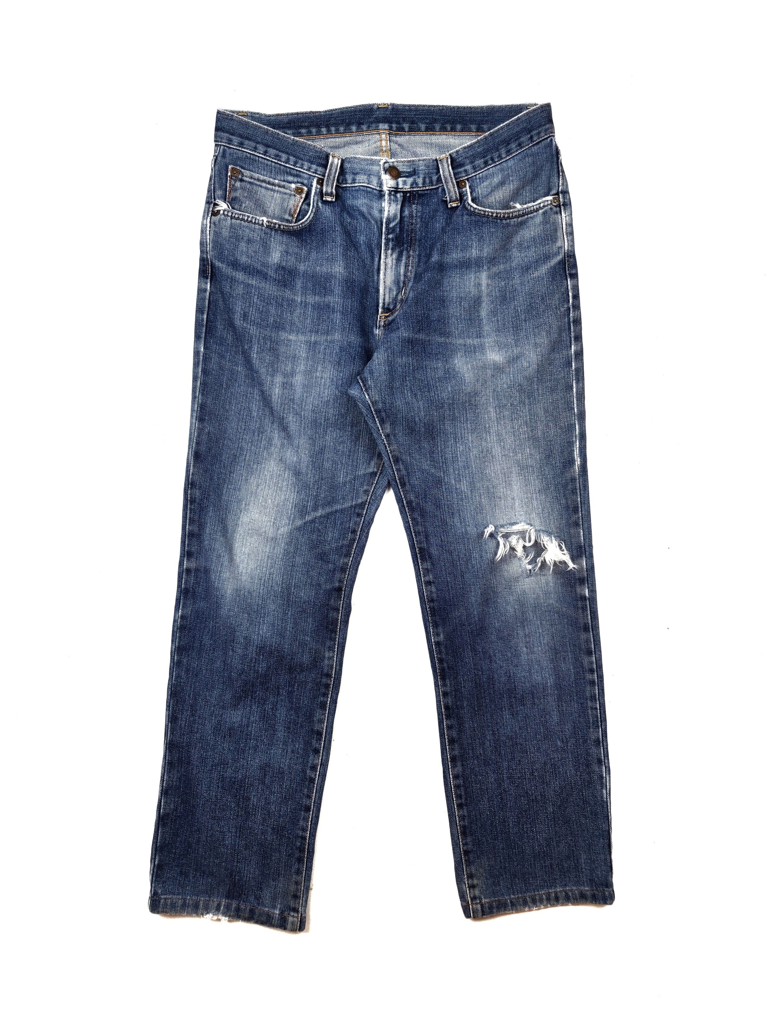Edwin Edwin 402 Distressed International Basic Denim Jeans Size US 34 / EU 50 - 2 Thumbnail