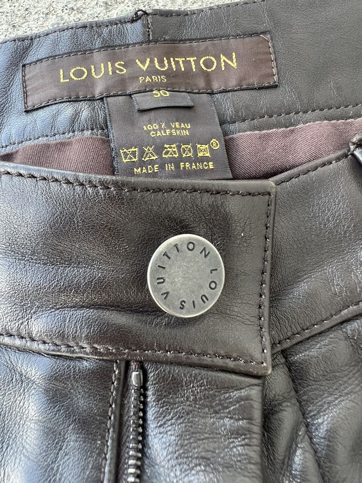 Louis Vuitton 7 pocket leather pant Size US 31 - 3 Thumbnail