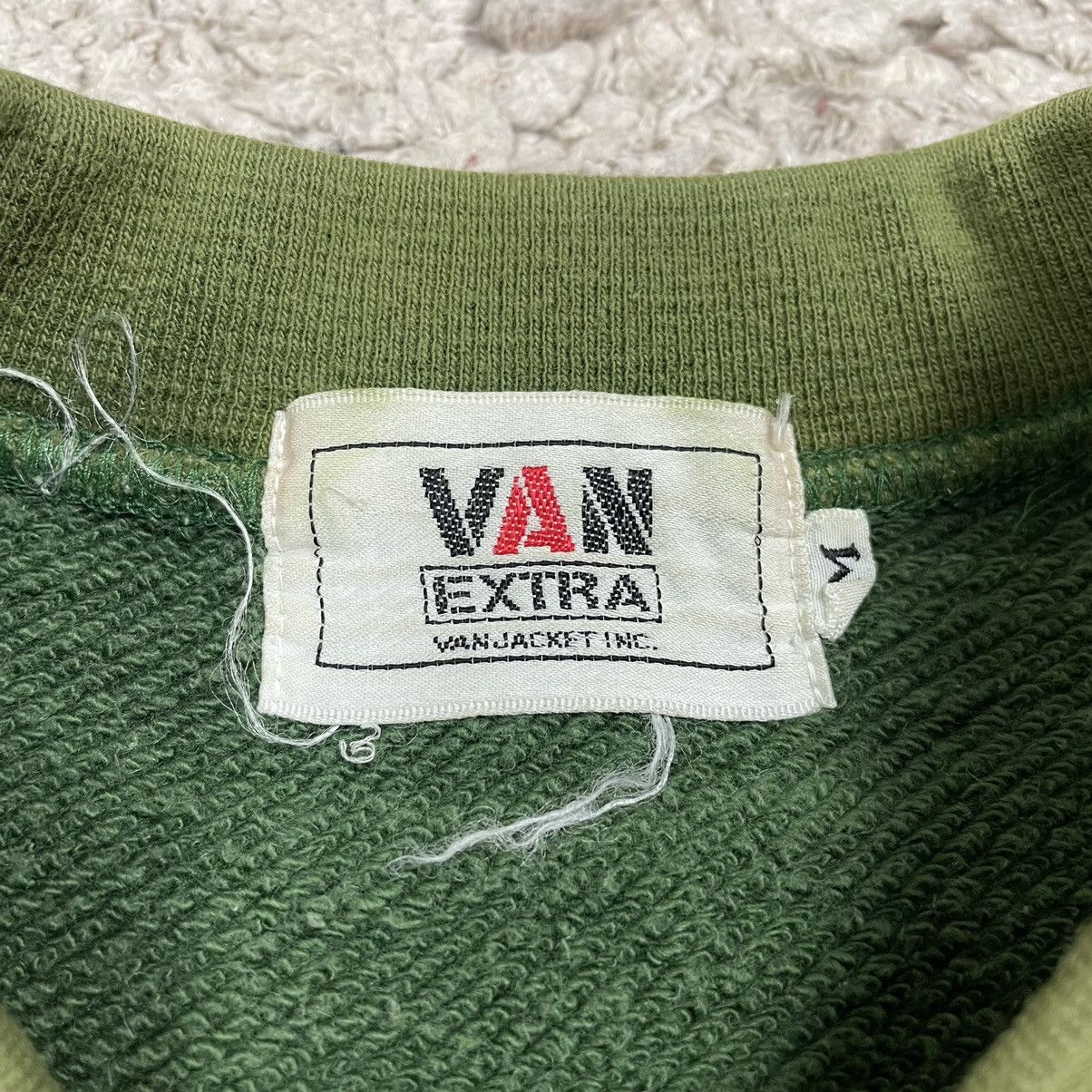 Japanese Brand Vintage Faded Van Blank Sweatshirt Size US M / EU 48-50 / 2 - 9 Thumbnail
