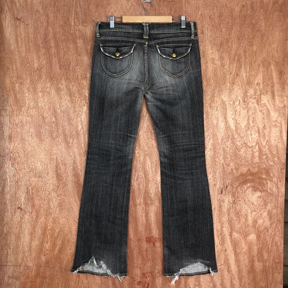 Japanese Brand DLL UNiqlo Boot Cut Jeans Style Up Denim #1657 Size 30" / US 8 / IT 44 - 6 Thumbnail