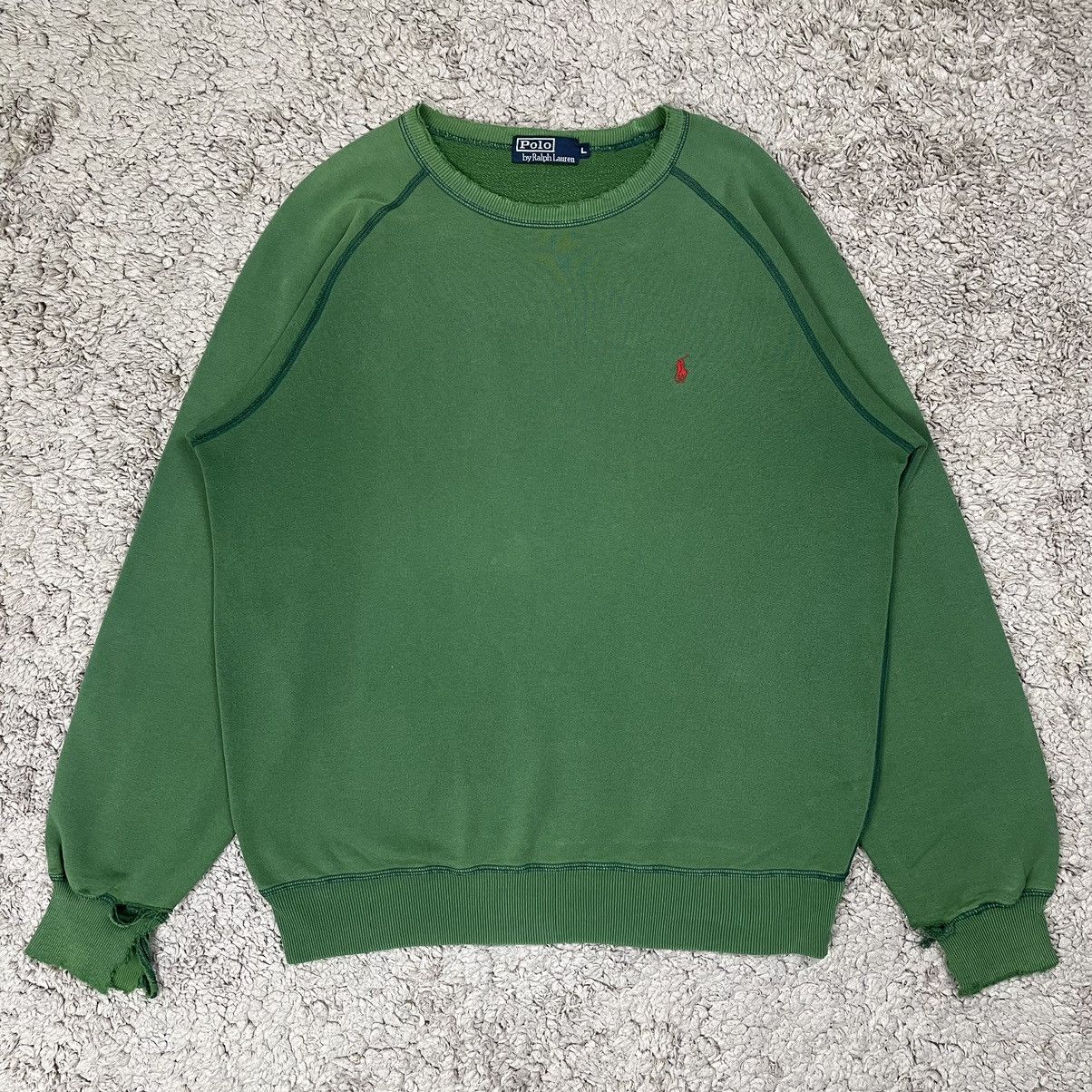 Vintage ‼️DISTRESS‼️Vintage Polo Ralph Lauren Sweatshirt Size US L / EU 52-54 / 3 - 1 Thumbnail