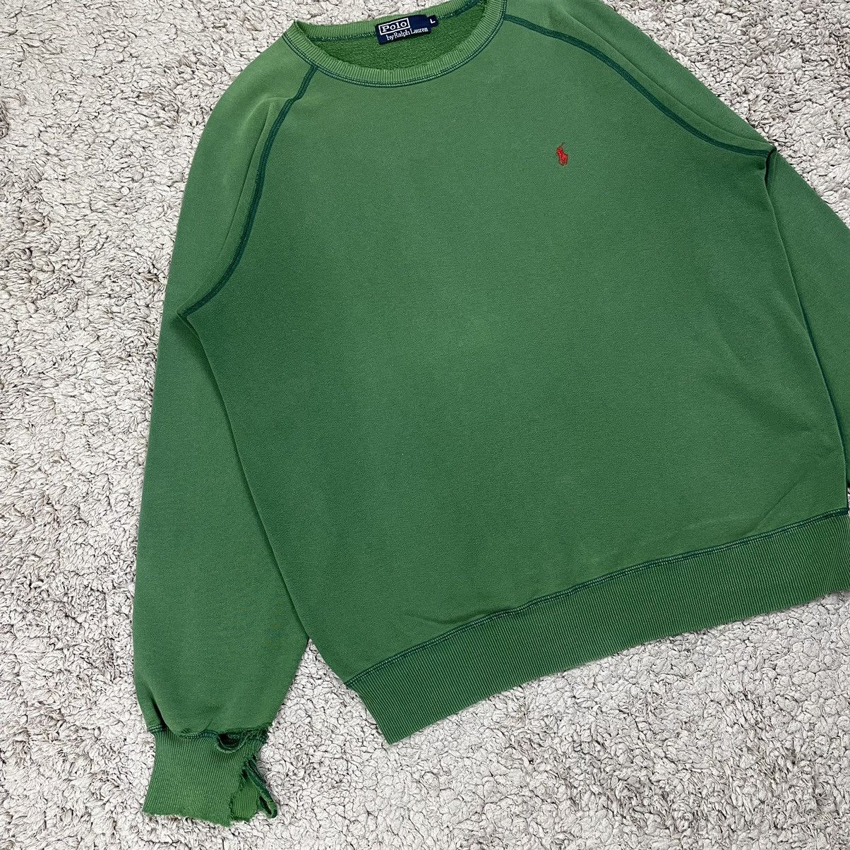 Vintage ‼️DISTRESS‼️Vintage Polo Ralph Lauren Sweatshirt Size US L / EU 52-54 / 3 - 2 Thumbnail