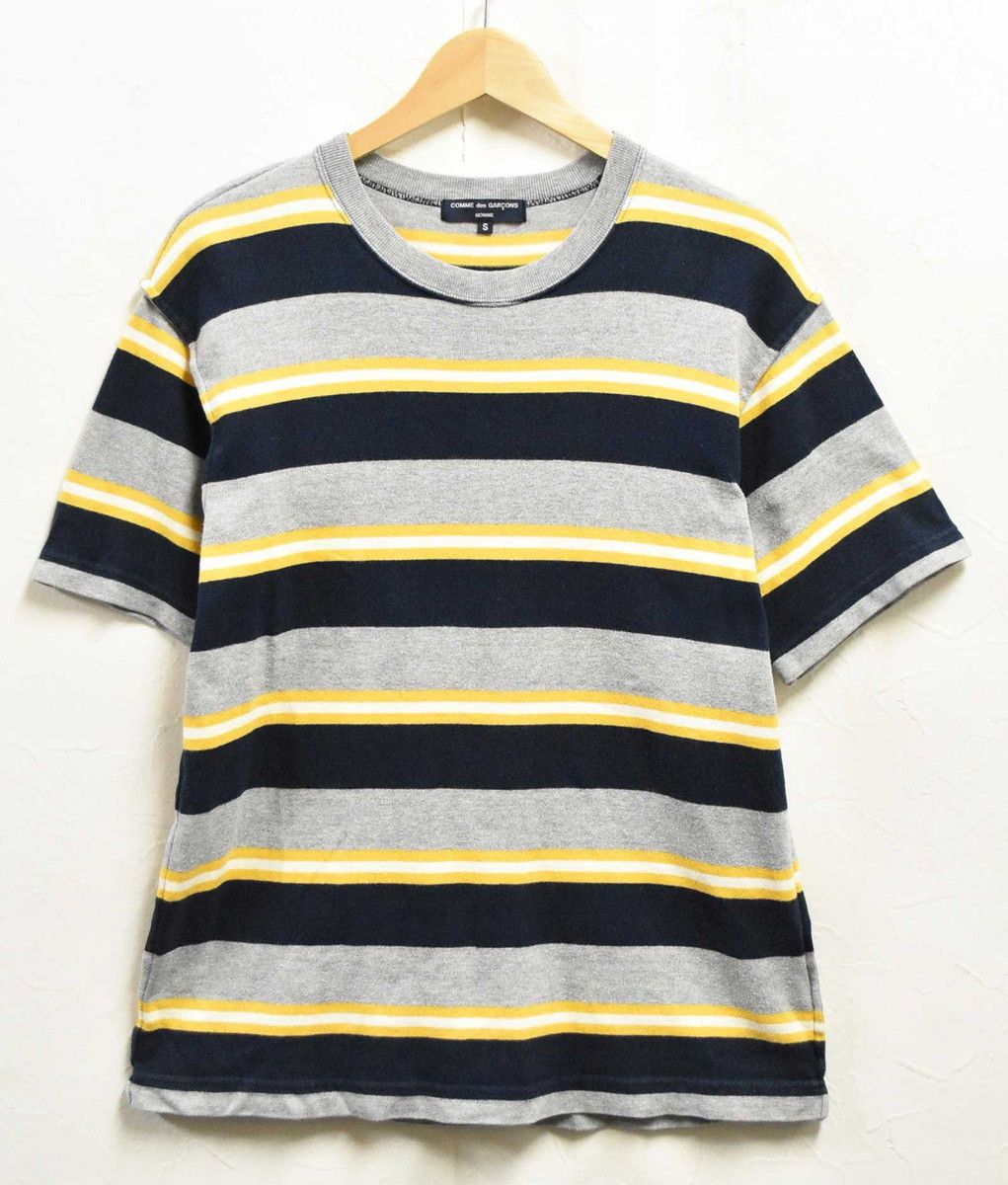 Short Sleeve T-Shirts Multicolor Border Pattern Cotton