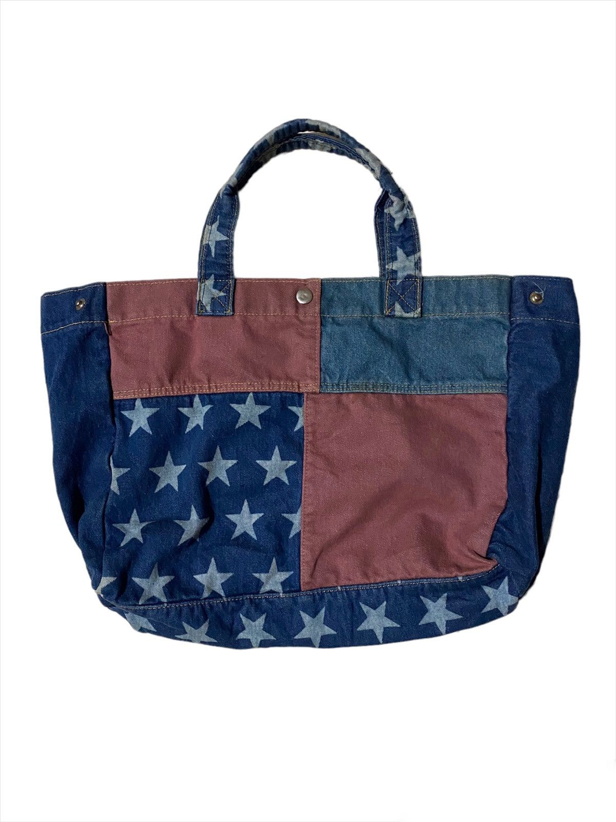 Hysteric Glamour 💥FinalDrop💥Vintage Hysteric Glamour Denim Patchwork Tote Bag Size ONE SIZE - 4 Thumbnail