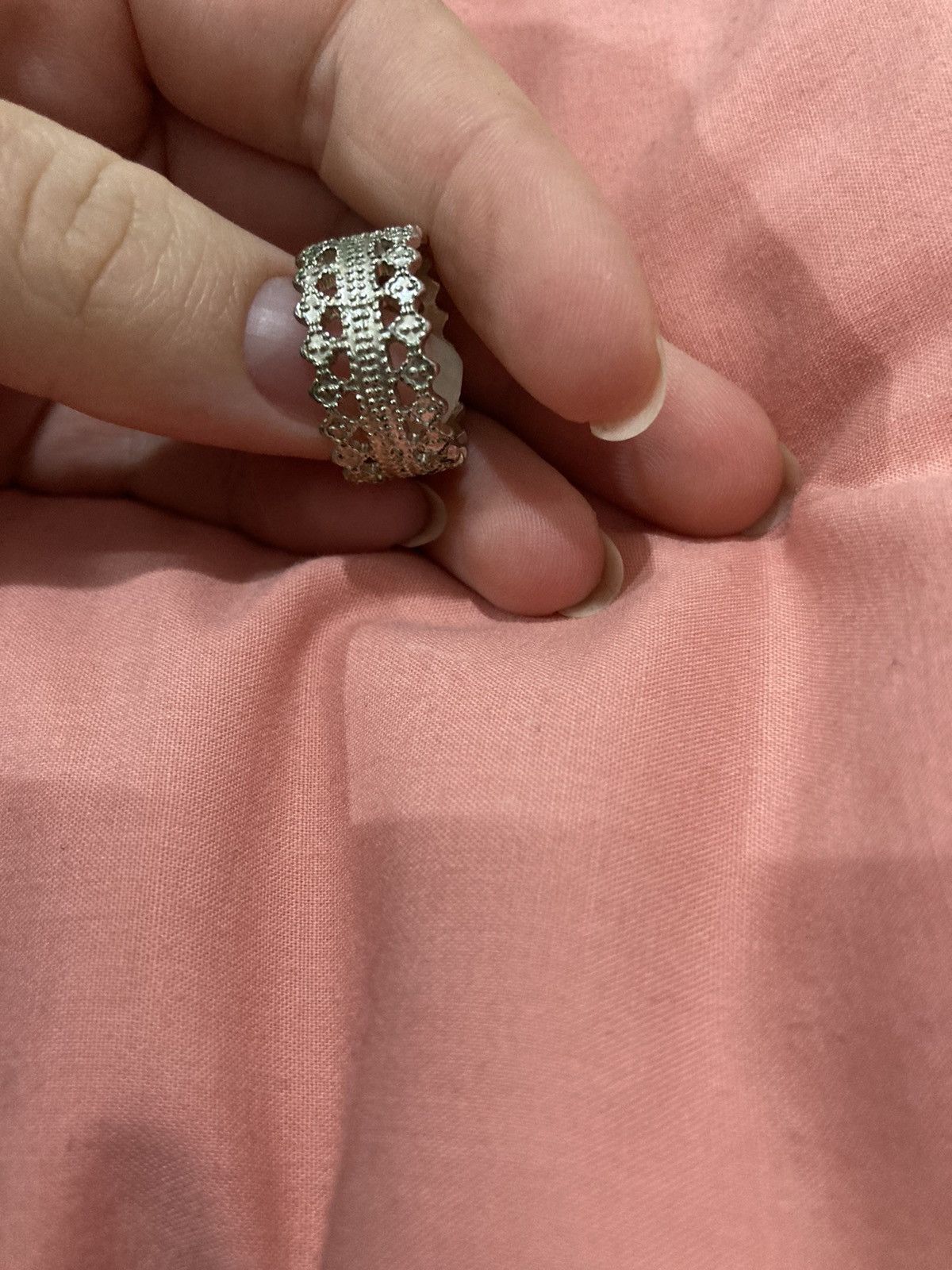 Jewelry Silver coloured intricate ring Size ONE SIZE - 3 Thumbnail