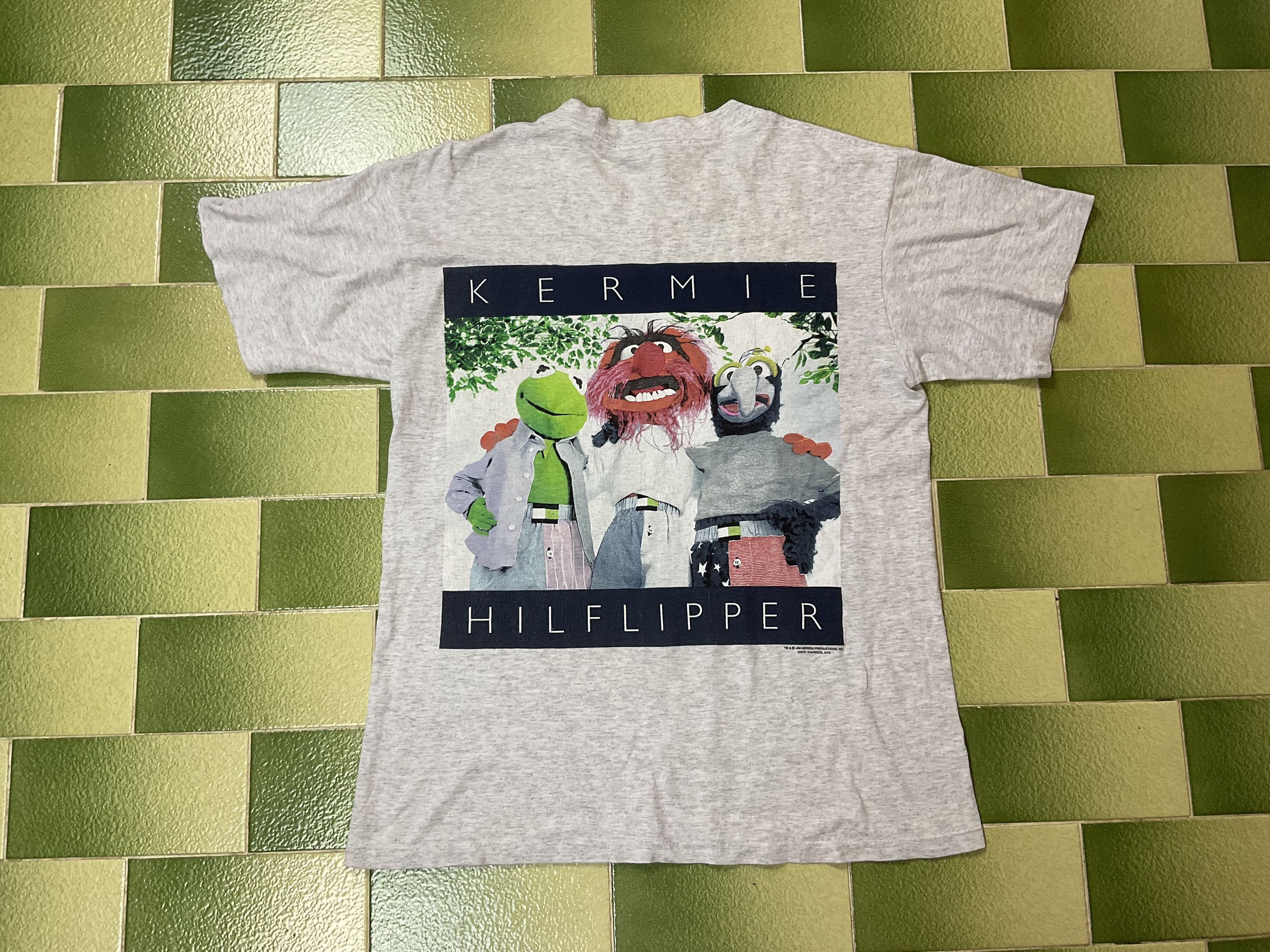 Cartoon Network Vintage 90s Kermie Hilflipper T-Shirt Hilfiger Parody Size US M / EU 48-50 / 2 - 2 Thumbnail
