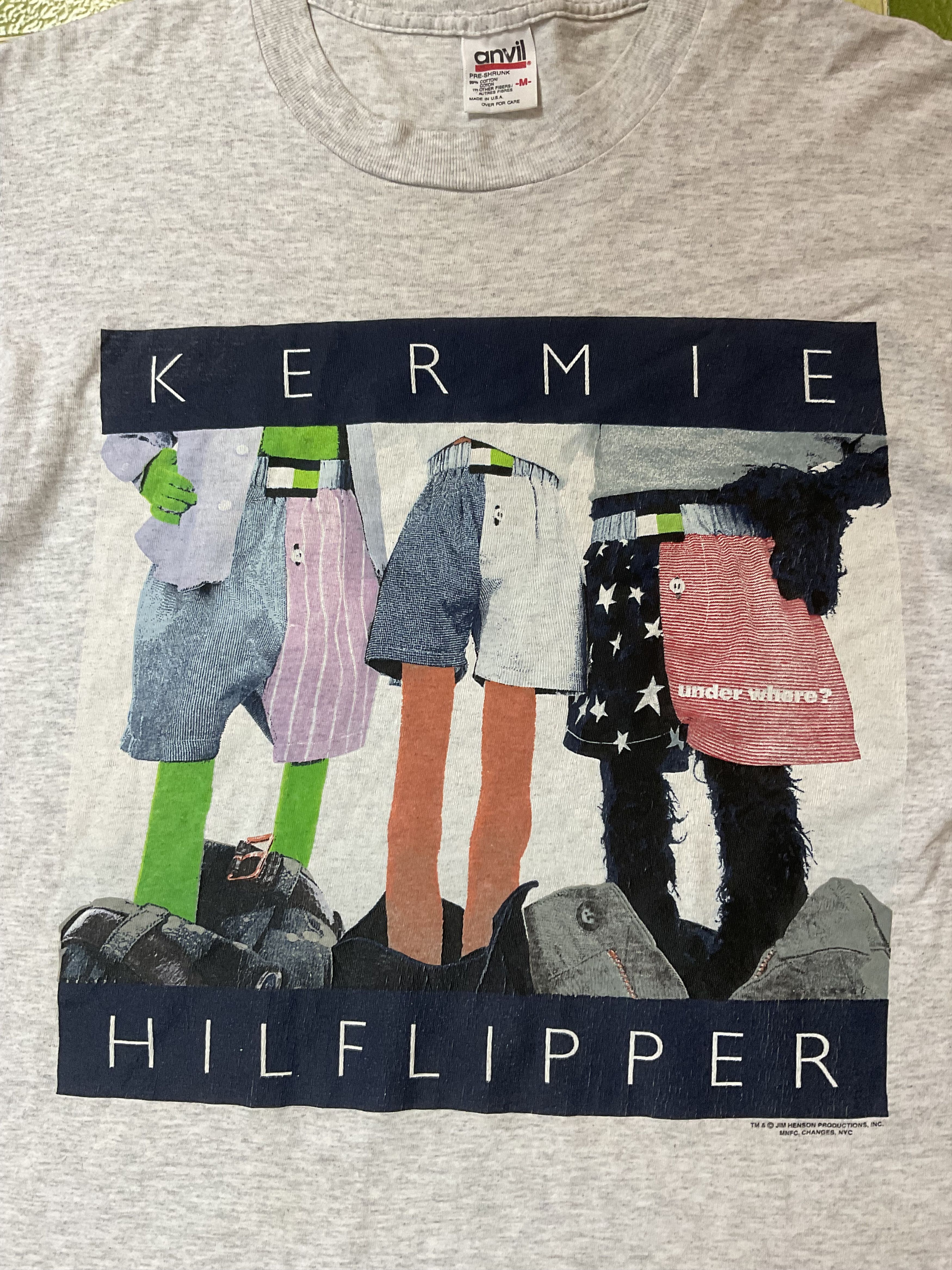 Cartoon Network Vintage 90s Kermie Hilflipper T-Shirt Hilfiger Parody Size US M / EU 48-50 / 2 - 3 Thumbnail