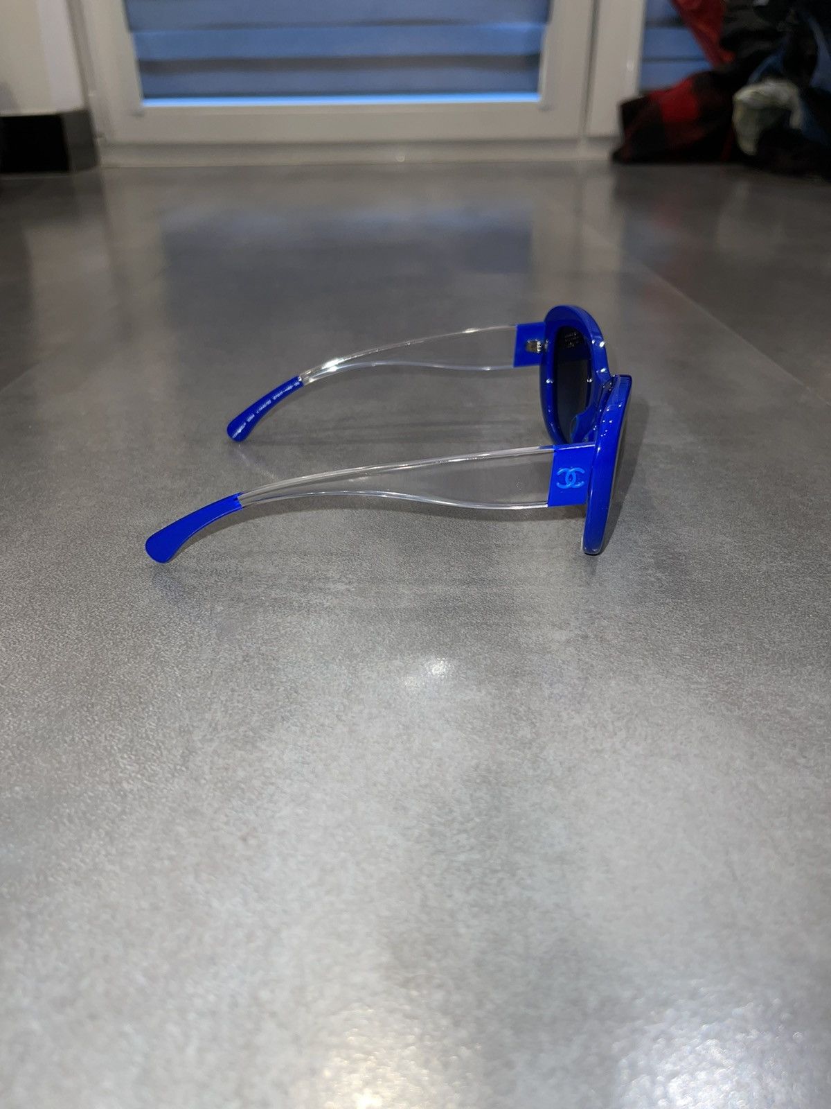 Chanel Chanel 5264 C.1445/S2 Blue Transparent Cobain Sunglasses Size ONE SIZE - 7 Thumbnail