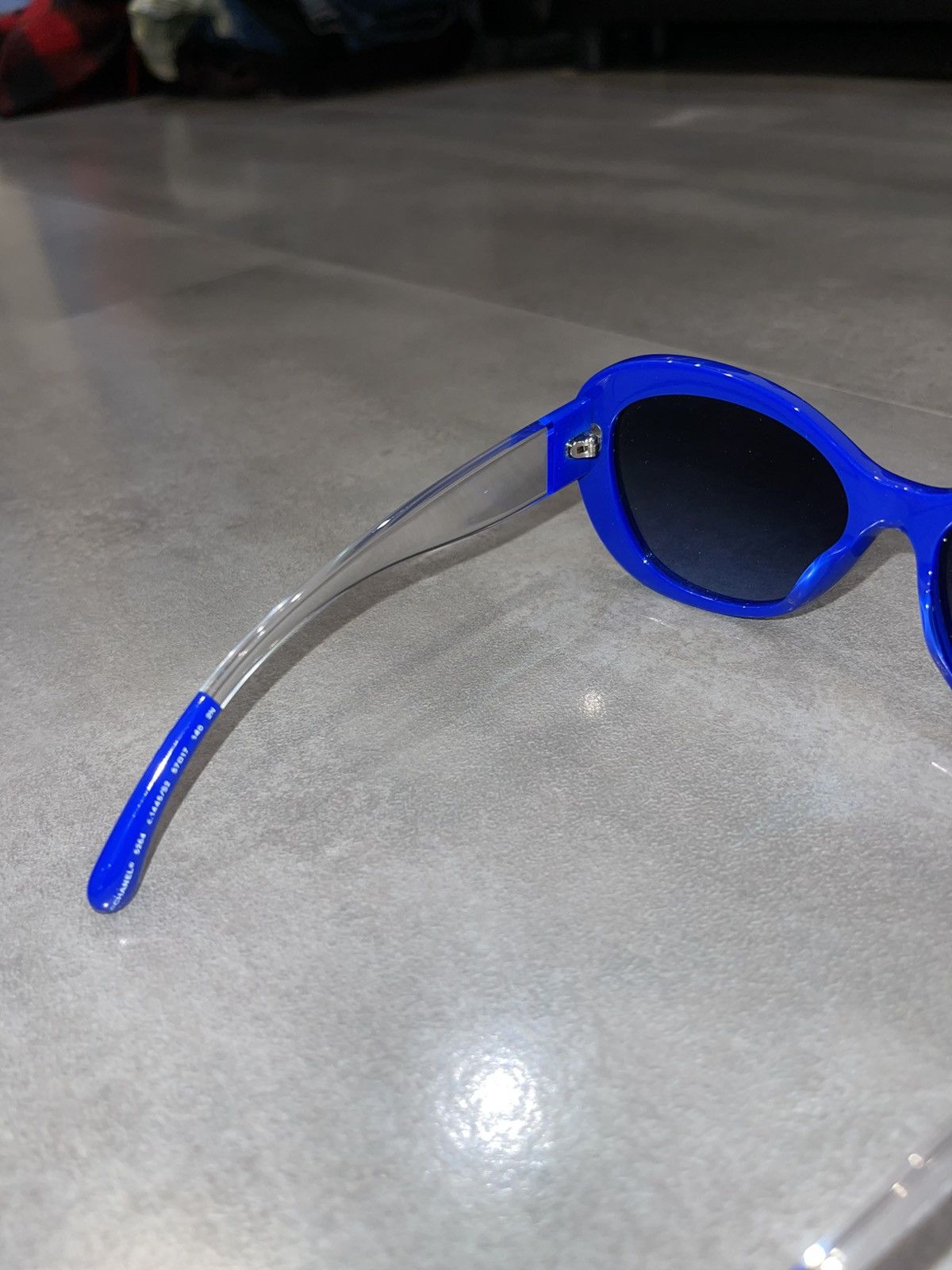Chanel Chanel 5264 C.1445/S2 Blue Transparent Cobain Sunglasses Size ONE SIZE - 12 Thumbnail