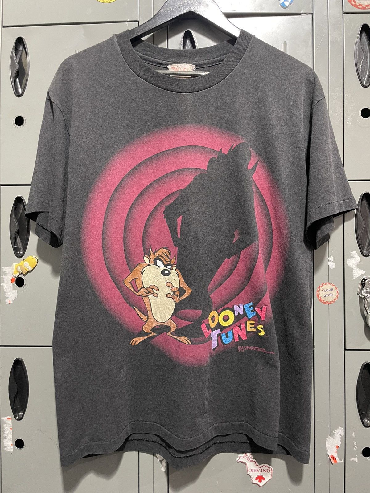 Movie × Vintage × Warner Bros 1994 Taz Devil Looney Tunes shadow art ...