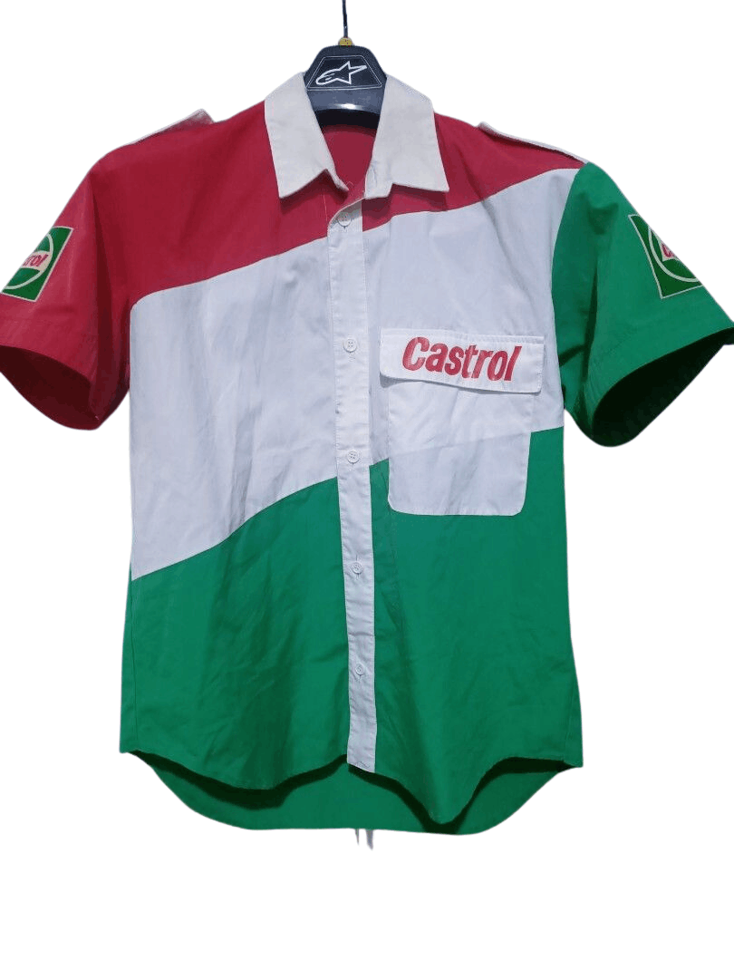 Vintage motorsports castrol racing exclusive button shirt