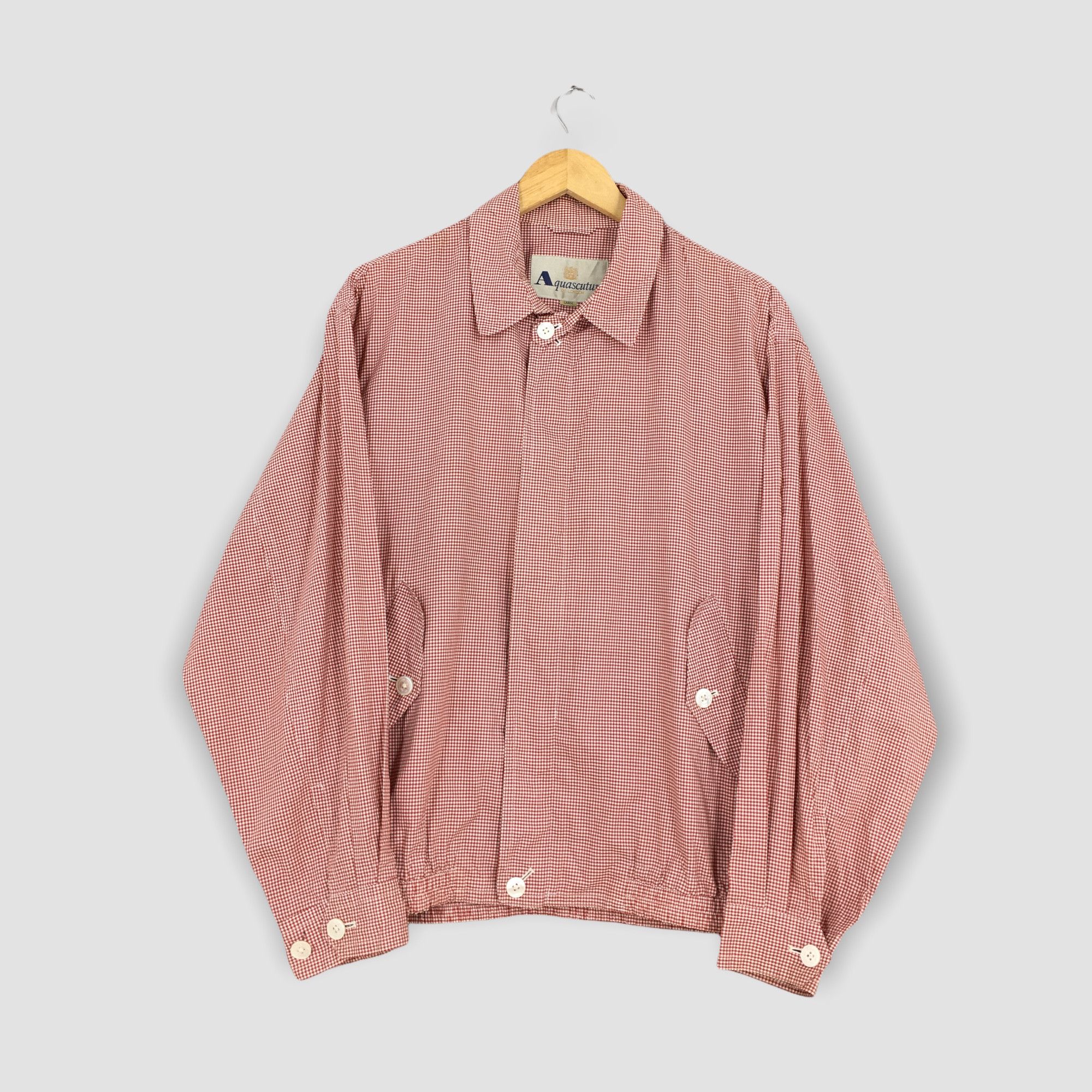 image of Aquascutum Of London England Light Jacket Large in Checkered, Men's
