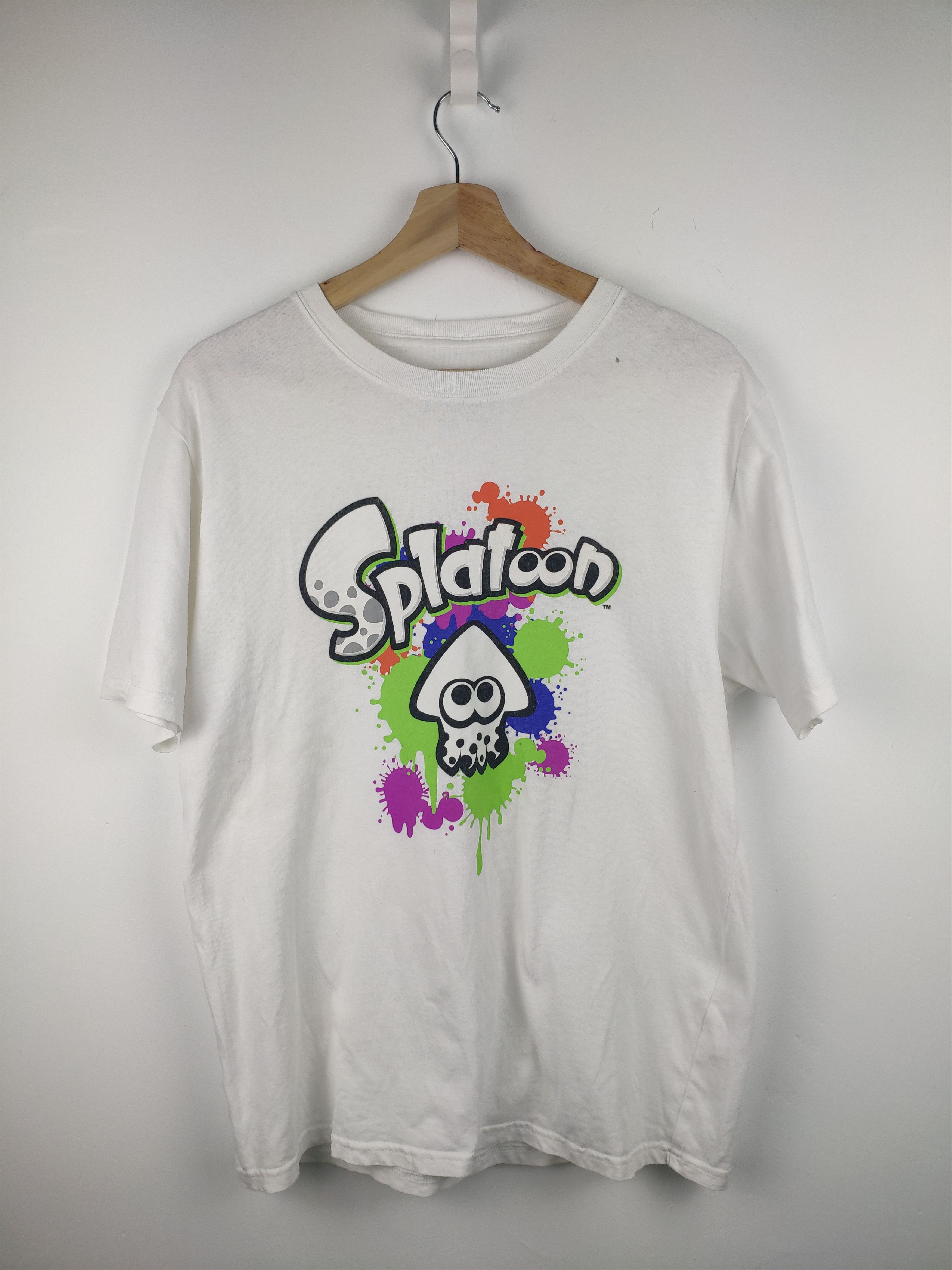 image of Steal Vintage T Shirt Nintendo Splatoon in White, Men's (Size Medium)