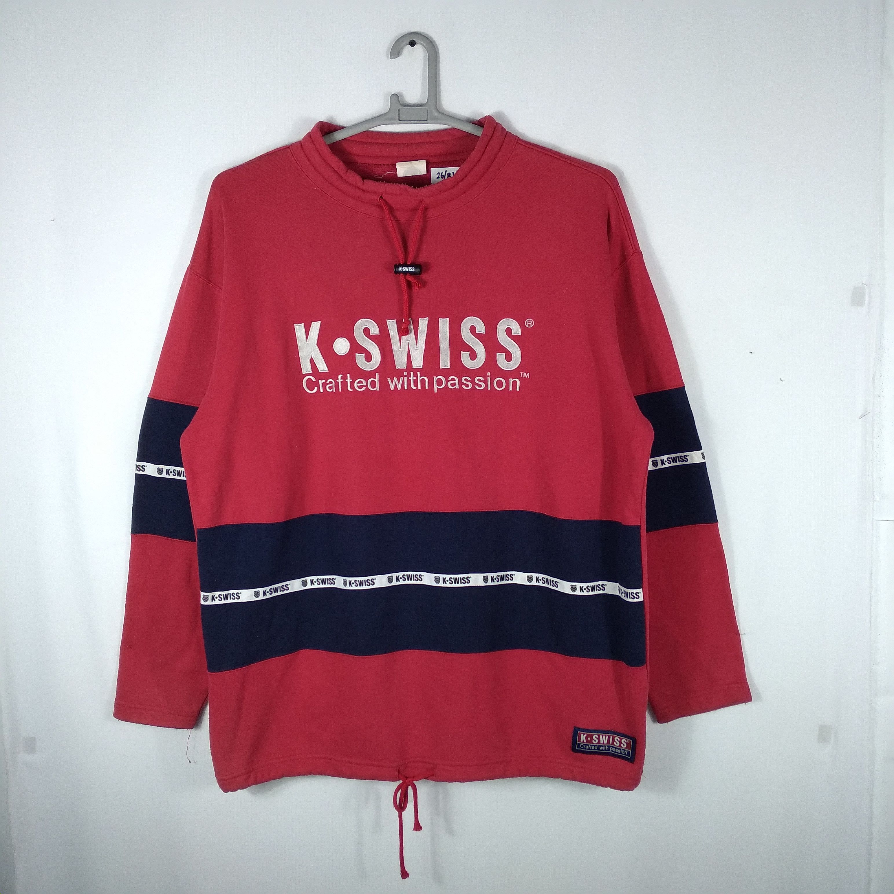 Vintage K Swiss Spellout Crafted With Passion Sweatshirts