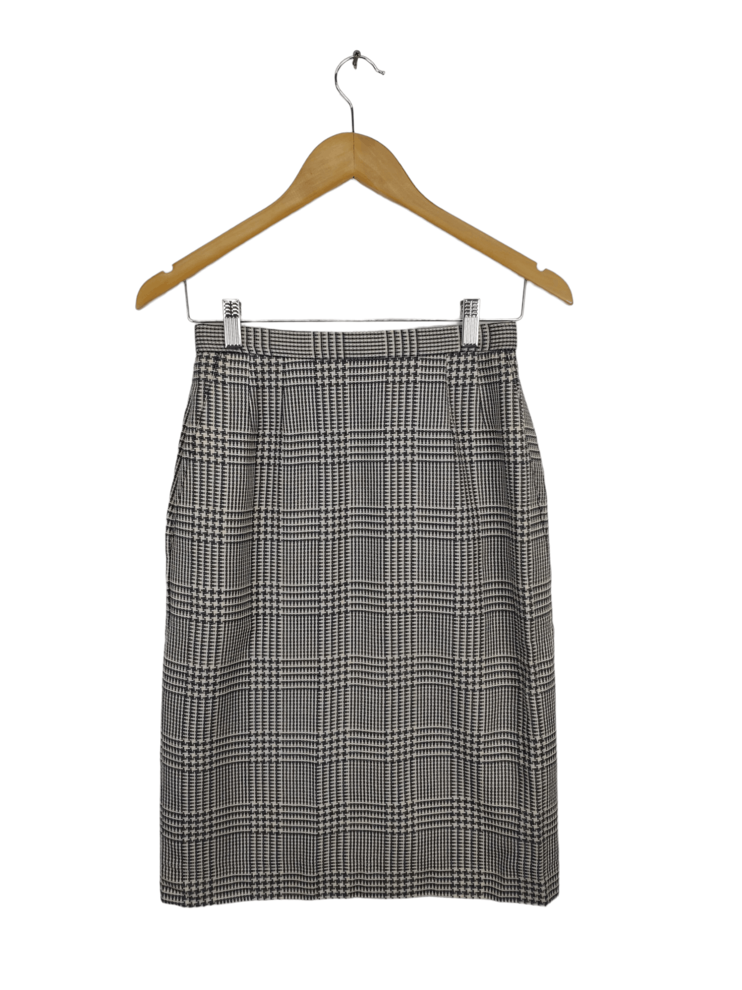 The Unbranded Brand × Vintage Vintage Unbranded Midi Skirt Houndstooth Size 26" / US 2 / IT 38 - 1 Thumbnail