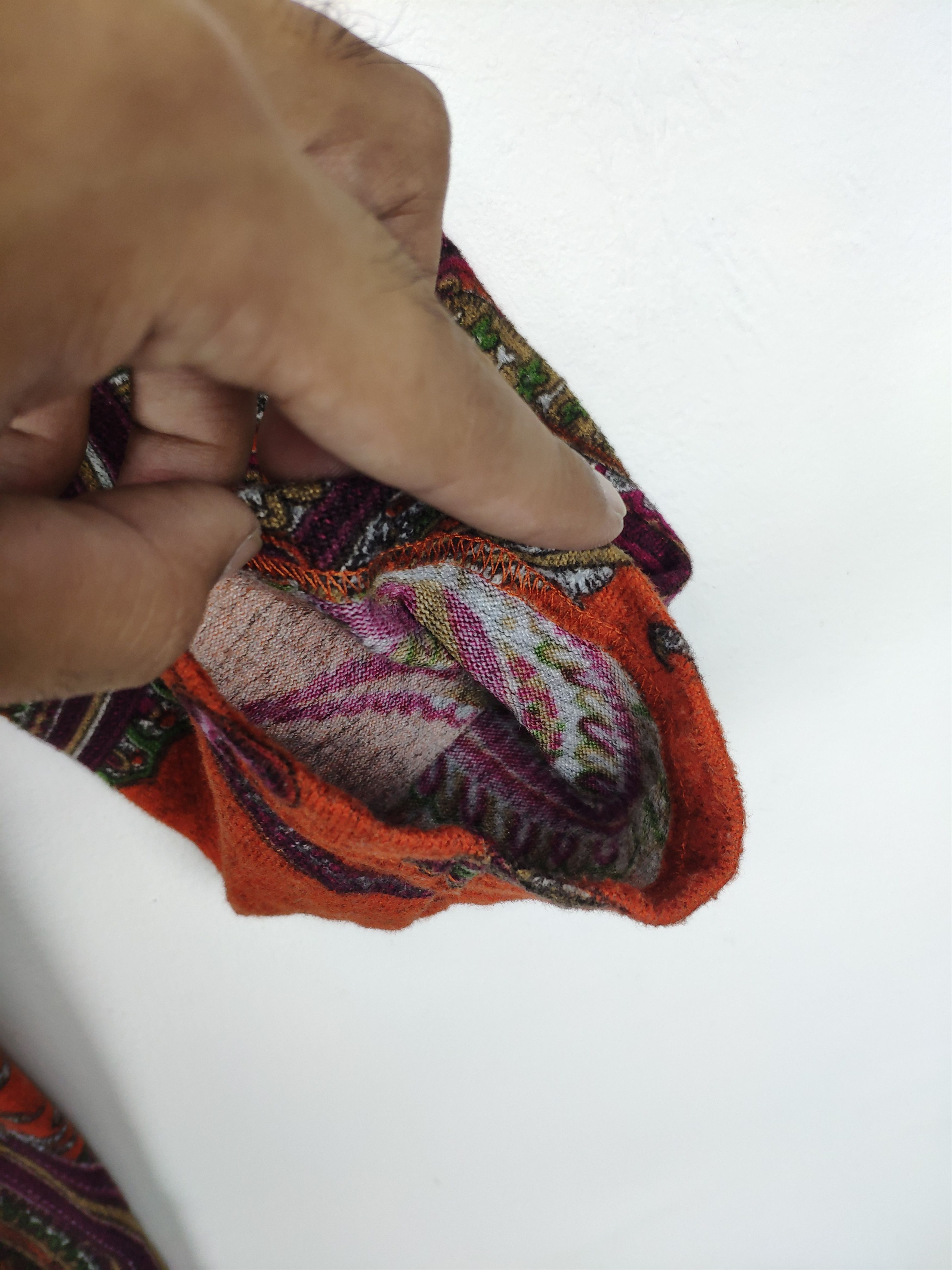 Aran Isles Knitwear × Vintage Women Long Sleeve Shirt Paisley Art Fullprint Size M / US 6-8 / IT 42-44 - 4 Thumbnail