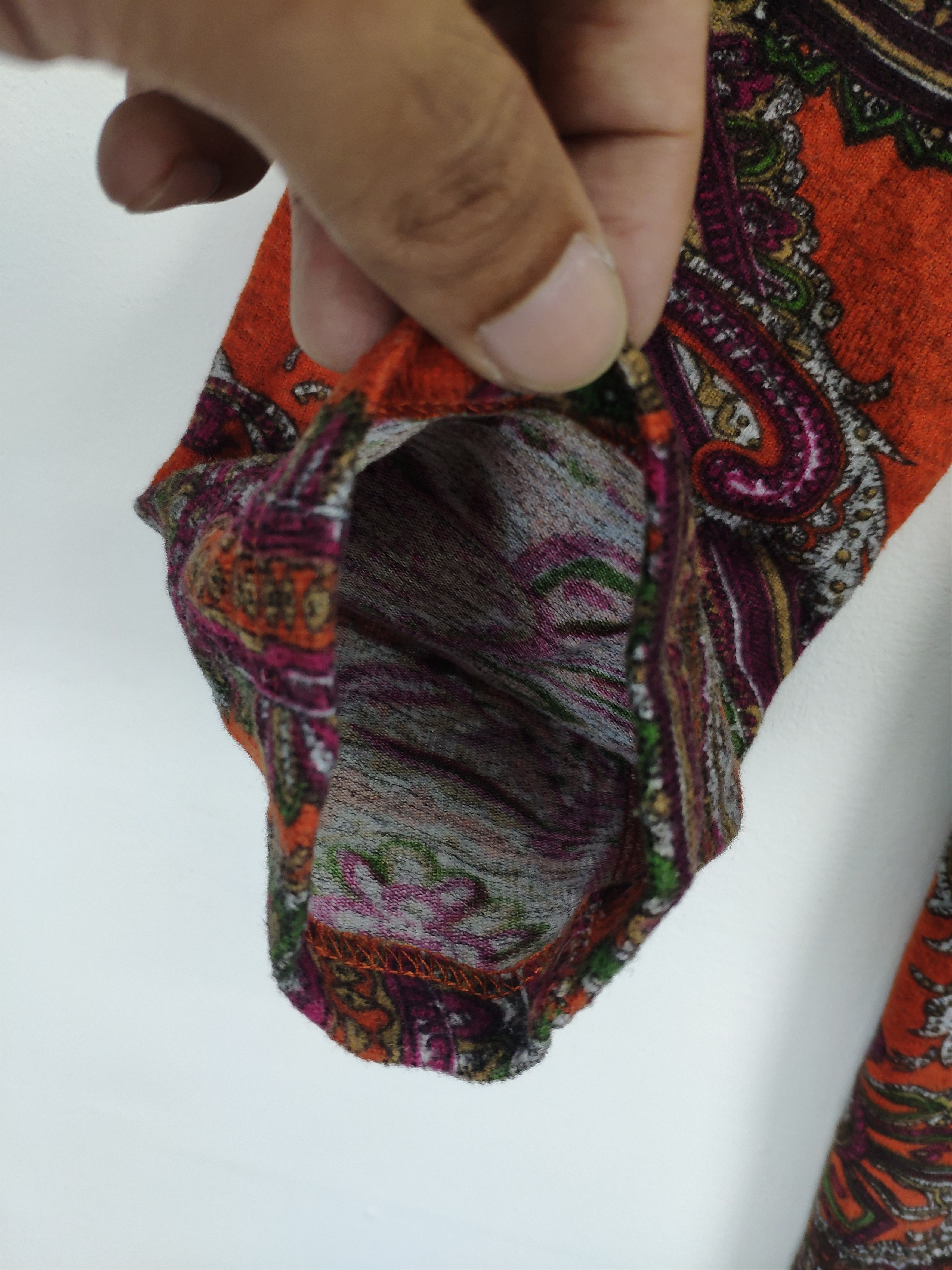 Aran Isles Knitwear × Vintage Women Long Sleeve Shirt Paisley Art Fullprint Size M / US 6-8 / IT 42-44 - 5 Thumbnail