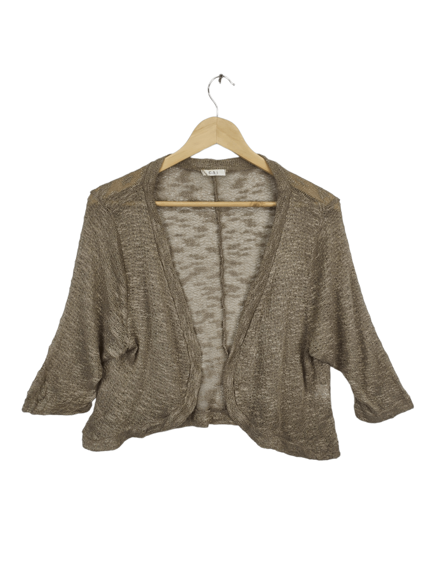 Japanese Brand × Vintage Vintage Summer Cropped Cardigan Lace Fishnet Cropped Top Size M / US 6-8 / IT 42-44 - 1 Thumbnail
