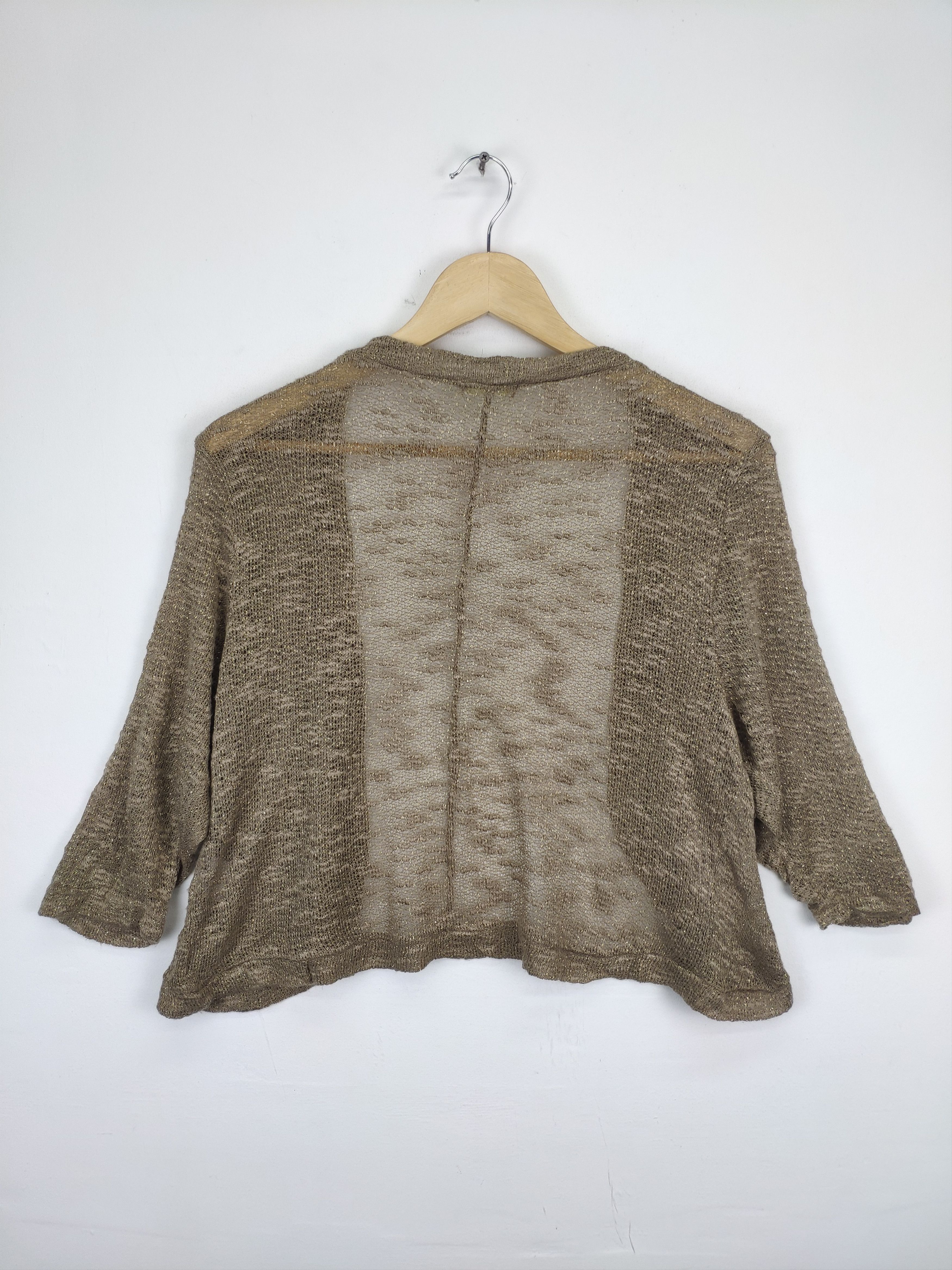 Japanese Brand × Vintage Vintage Summer Cropped Cardigan Lace Fishnet Cropped Top Size M / US 6-8 / IT 42-44 - 2 Thumbnail