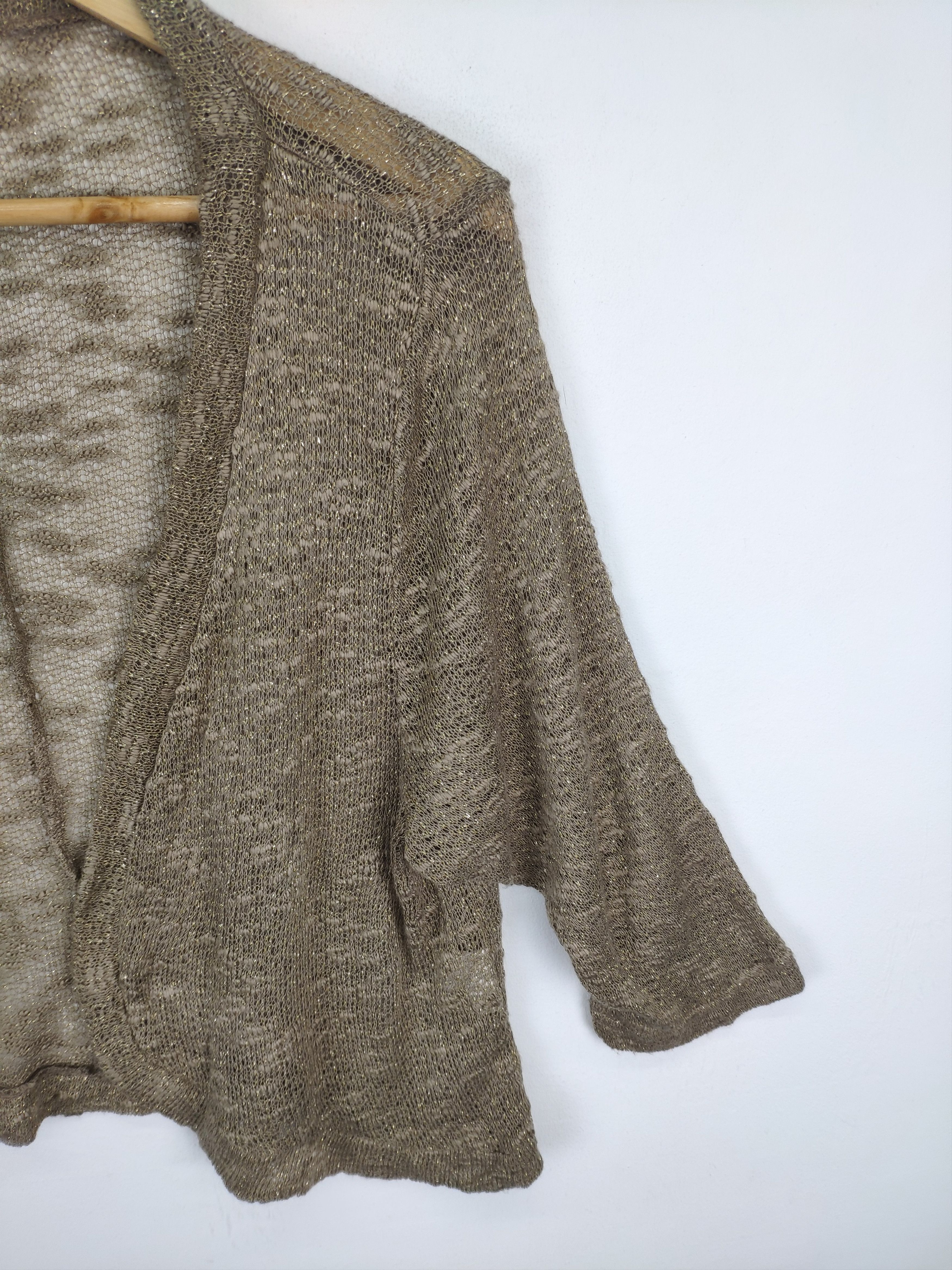 Japanese Brand × Vintage Vintage Summer Cropped Cardigan Lace Fishnet Cropped Top Size M / US 6-8 / IT 42-44 - 5 Thumbnail