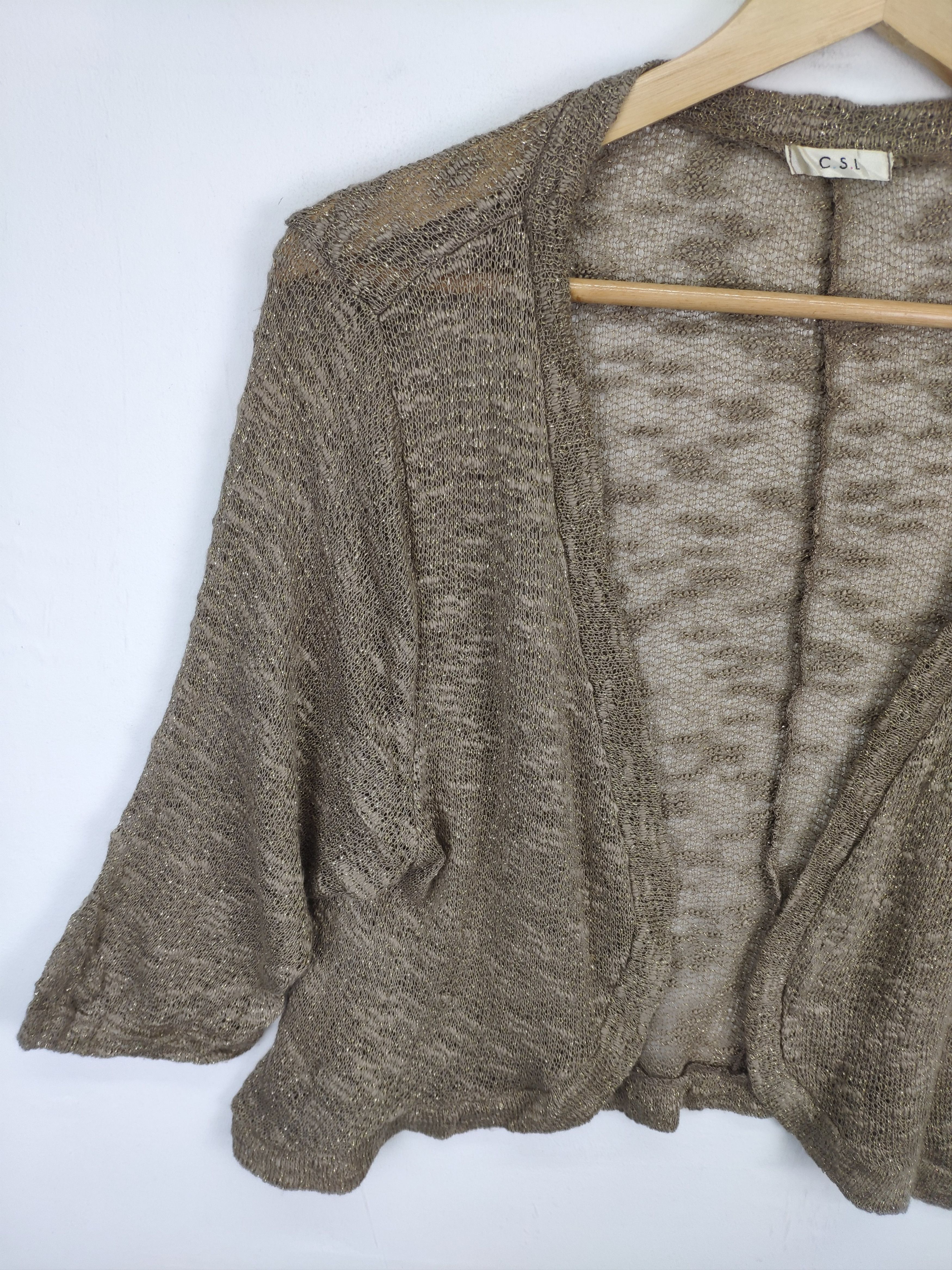 Japanese Brand × Vintage Vintage Summer Cropped Cardigan Lace Fishnet Cropped Top Size M / US 6-8 / IT 42-44 - 6 Thumbnail