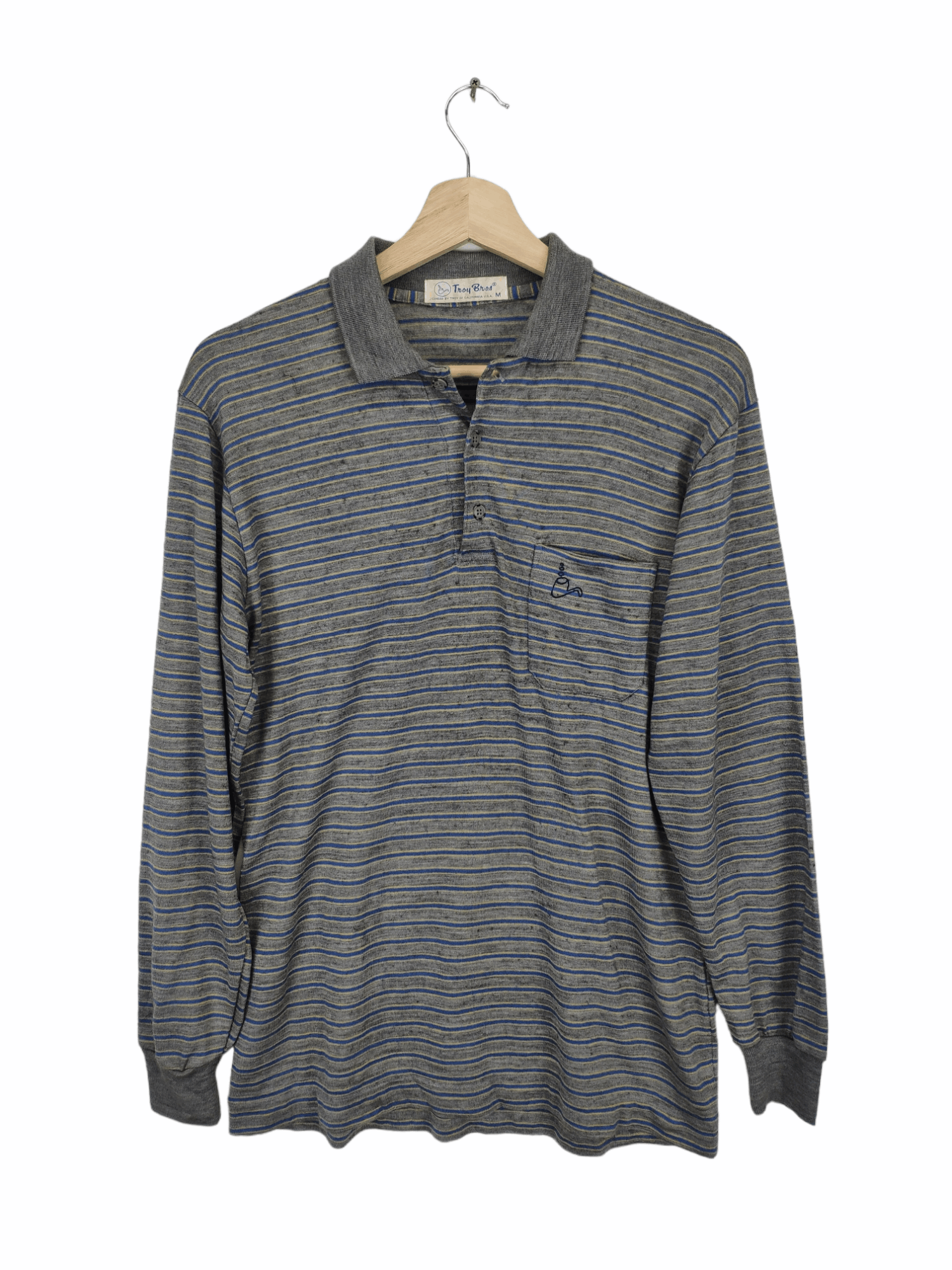 Japanese Brand Vintage Wool Polo Shirt Long Sleeve Troy Bros Size US S / EU 44-46 / 1 - 1 Thumbnail