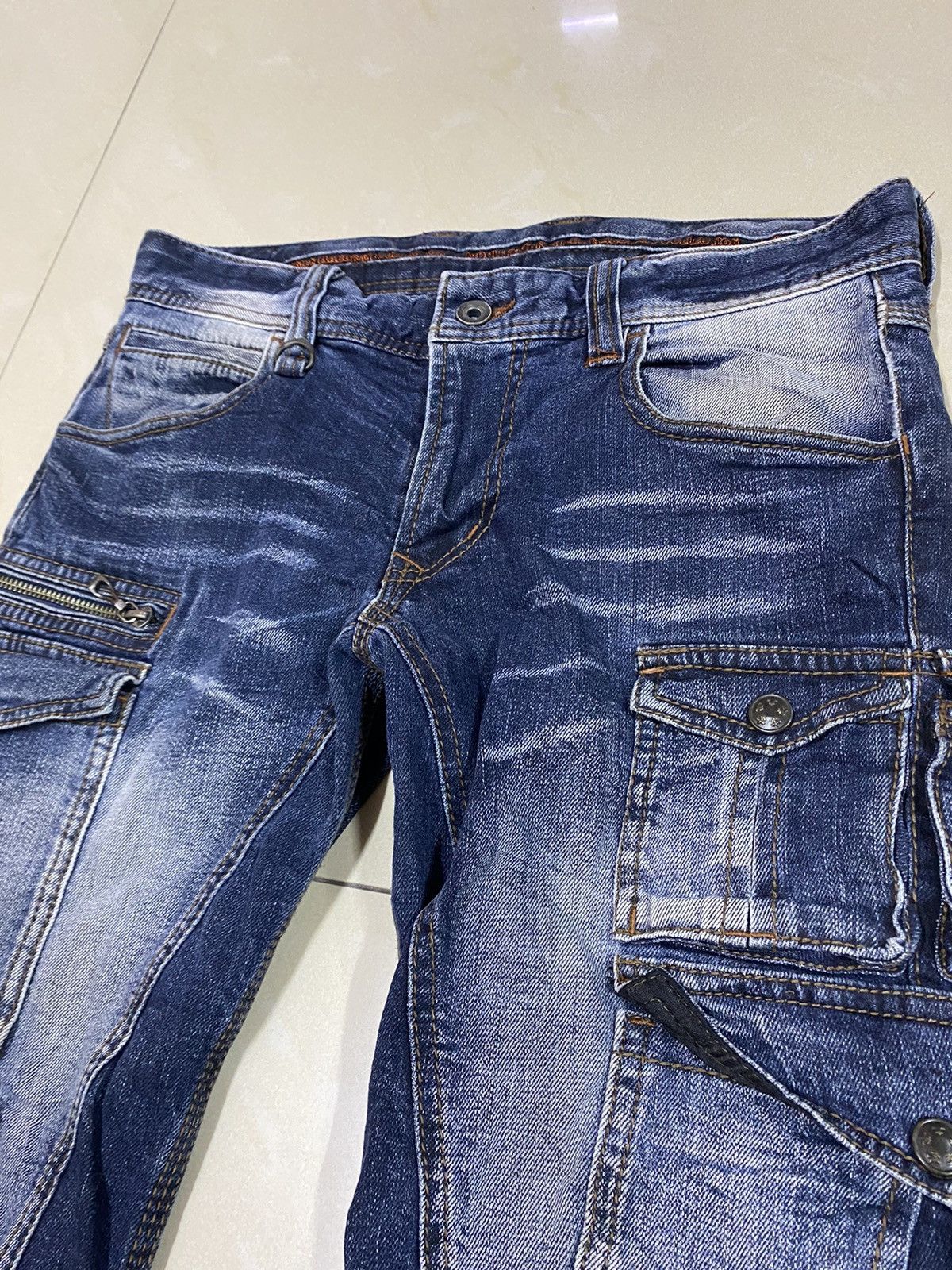 If Six Was Nine × Japanese Brand × Nicole Club Japanese Brand NCFM Cargo Denim Size US 31 - 5 Thumbnail