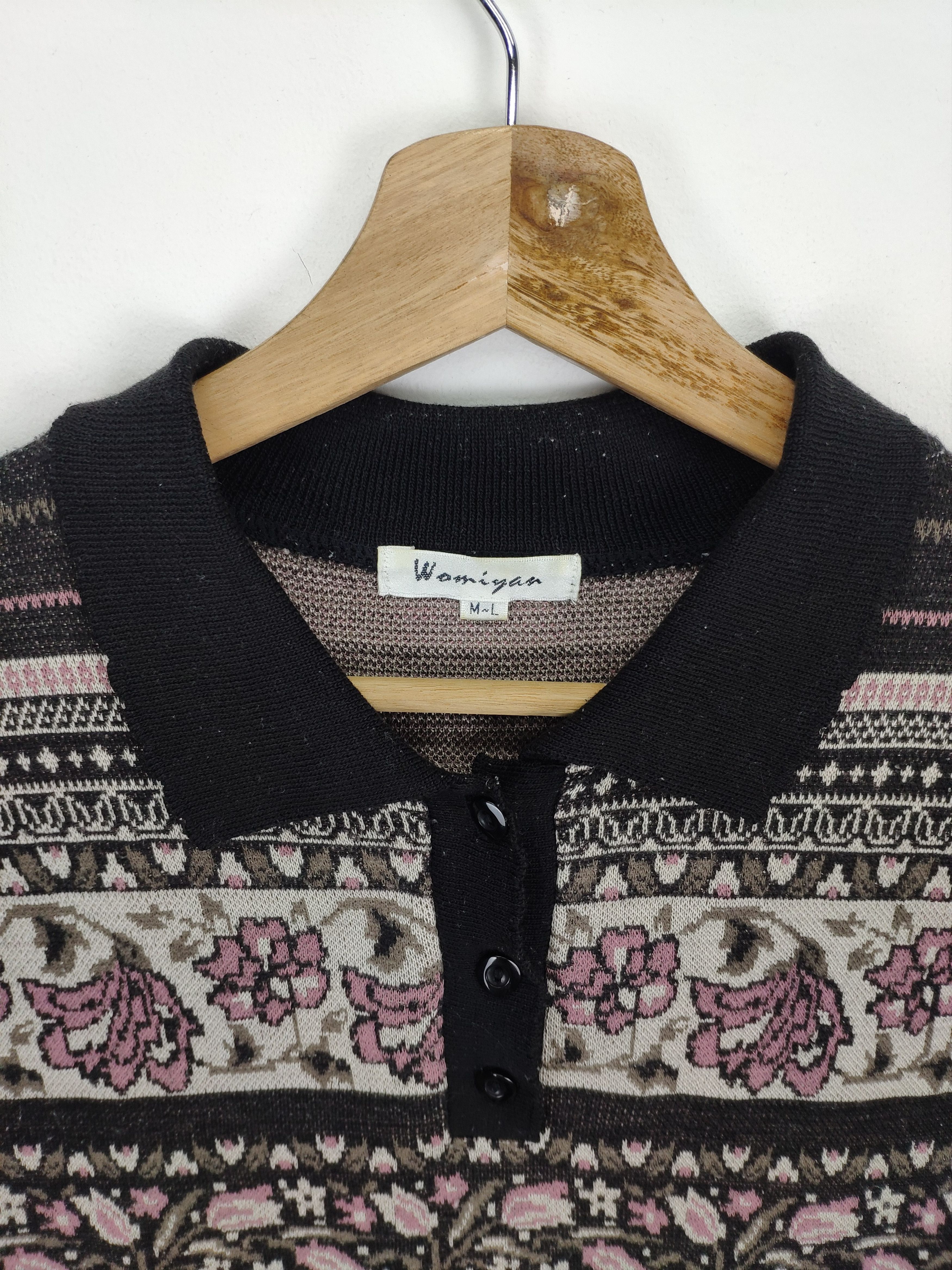 Designer × Japanese Brand × Vintage Vintage Polo Shirt Flower Motif Size M / US 6-8 / IT 42-44 - 7 Thumbnail