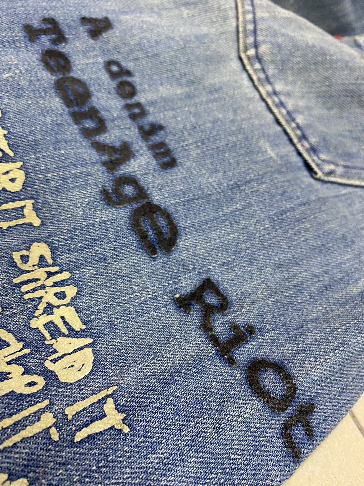 Levi's Levis Engineered With Script A Teenage Riots Denim Size US 30 / EU 46 - 8 Thumbnail