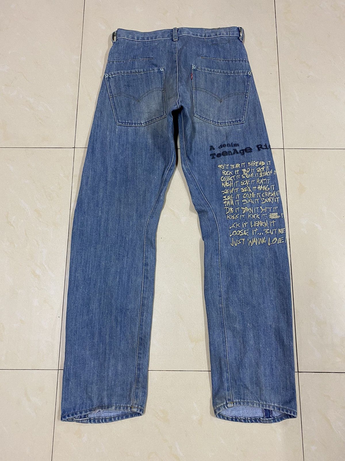 Levi's Levis Engineered With Script A Teenage Riots Denim Size US 30 / EU 46 - 3 Thumbnail