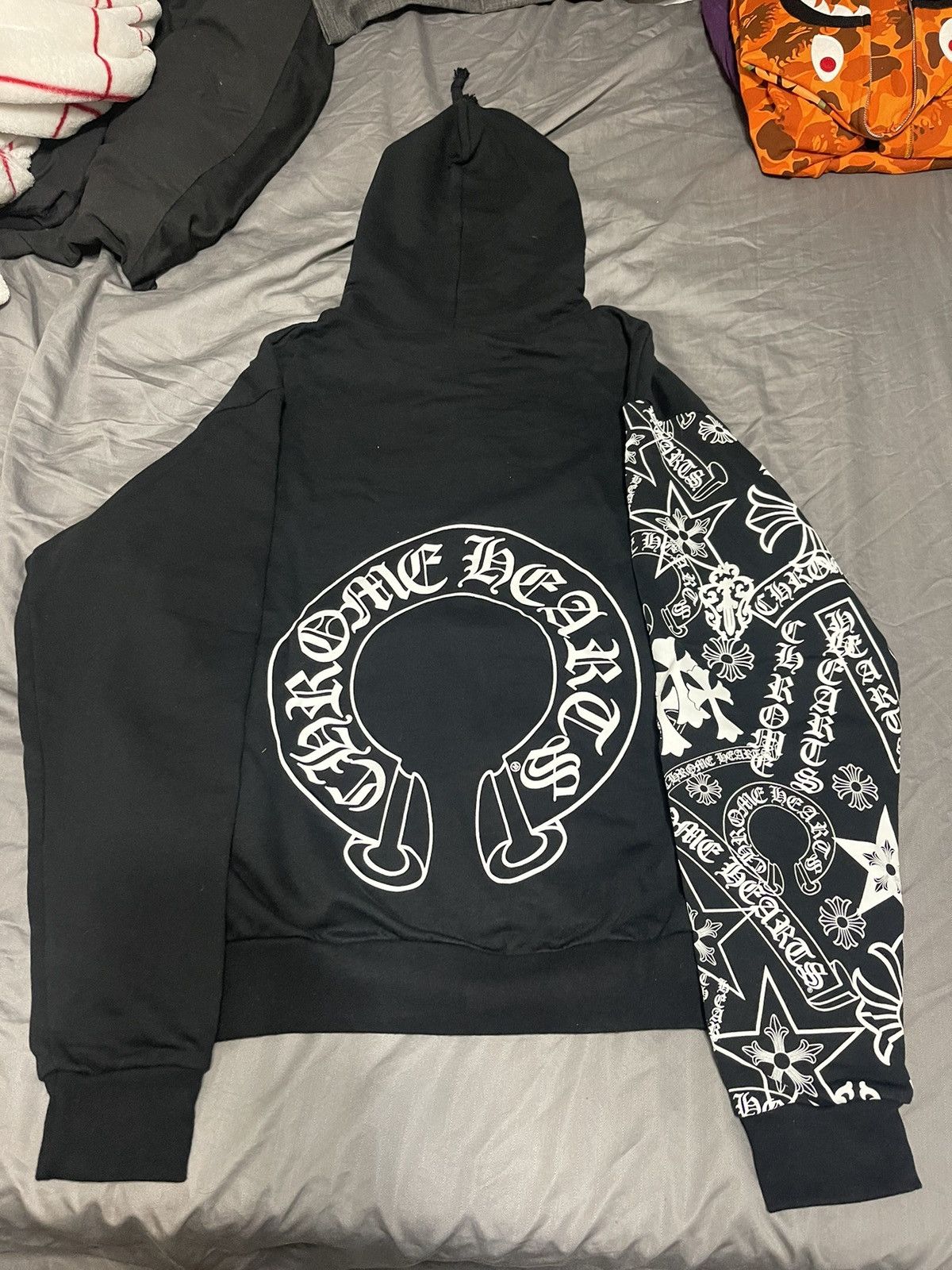Chrome Hearts Chrome Hearts All Over Logo Sleeve Hoodie Size US M / EU 48-50 / 2 - 2 Thumbnail