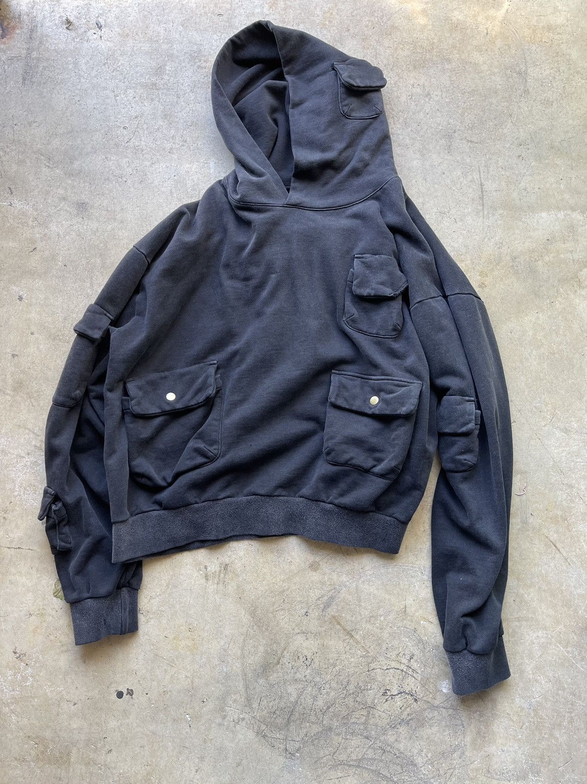 image of Kody Phillips Cargo Hoodie in Black, Men's (Size Large)