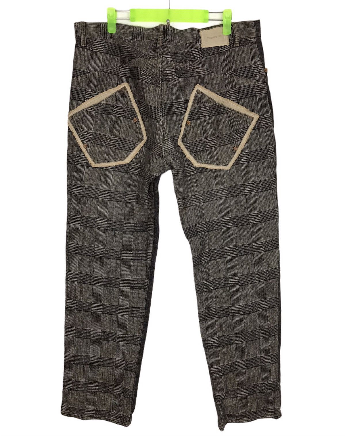 Japanese Brand Rare Vintage Sifucy Patchwork Hickory Plaid Check Pants Size US 34 / EU 50 - 1 Thumbnail