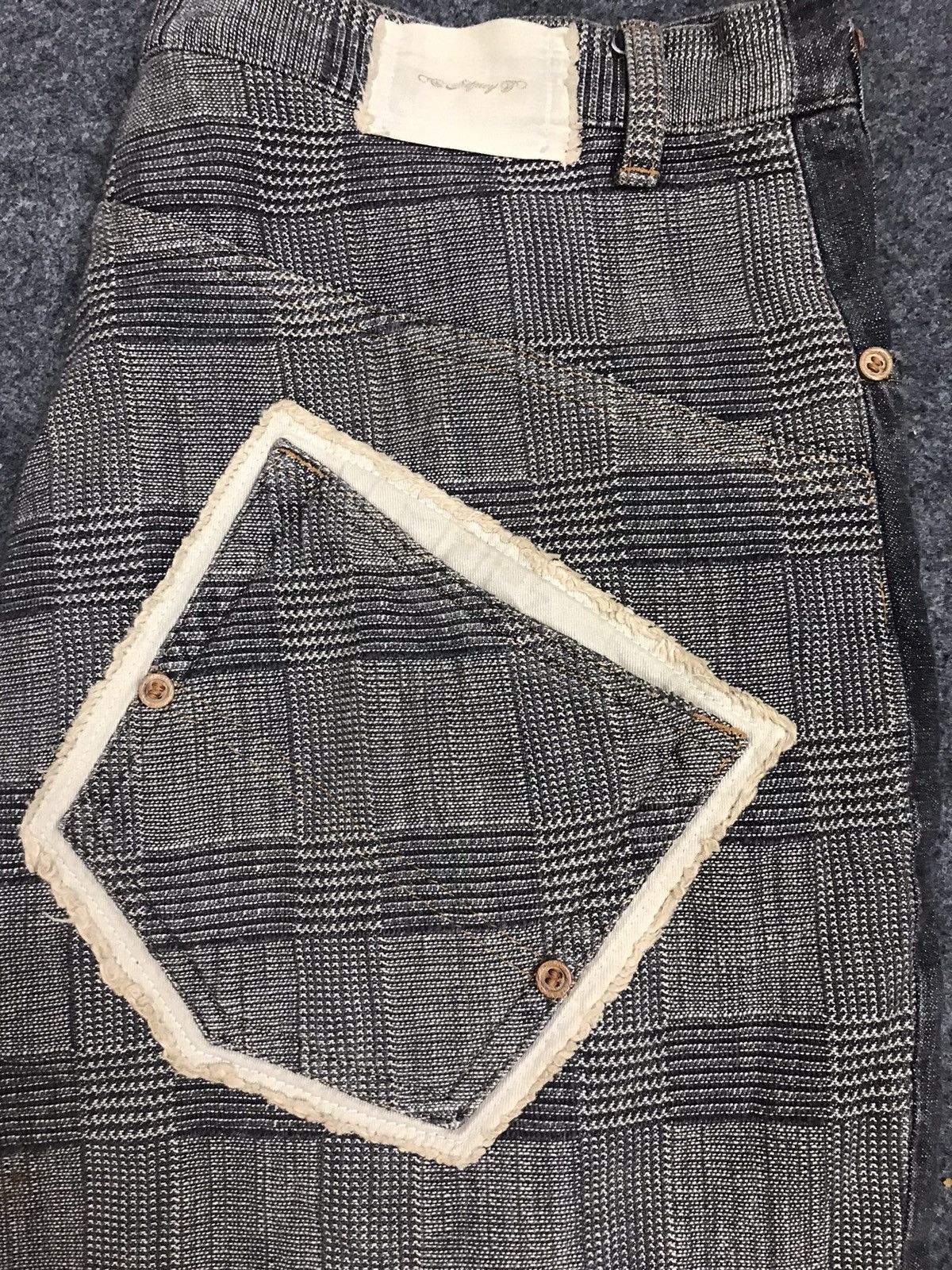 Japanese Brand Rare Vintage Sifucy Patchwork Hickory Plaid Check Pants Size US 34 / EU 50 - 4 Thumbnail