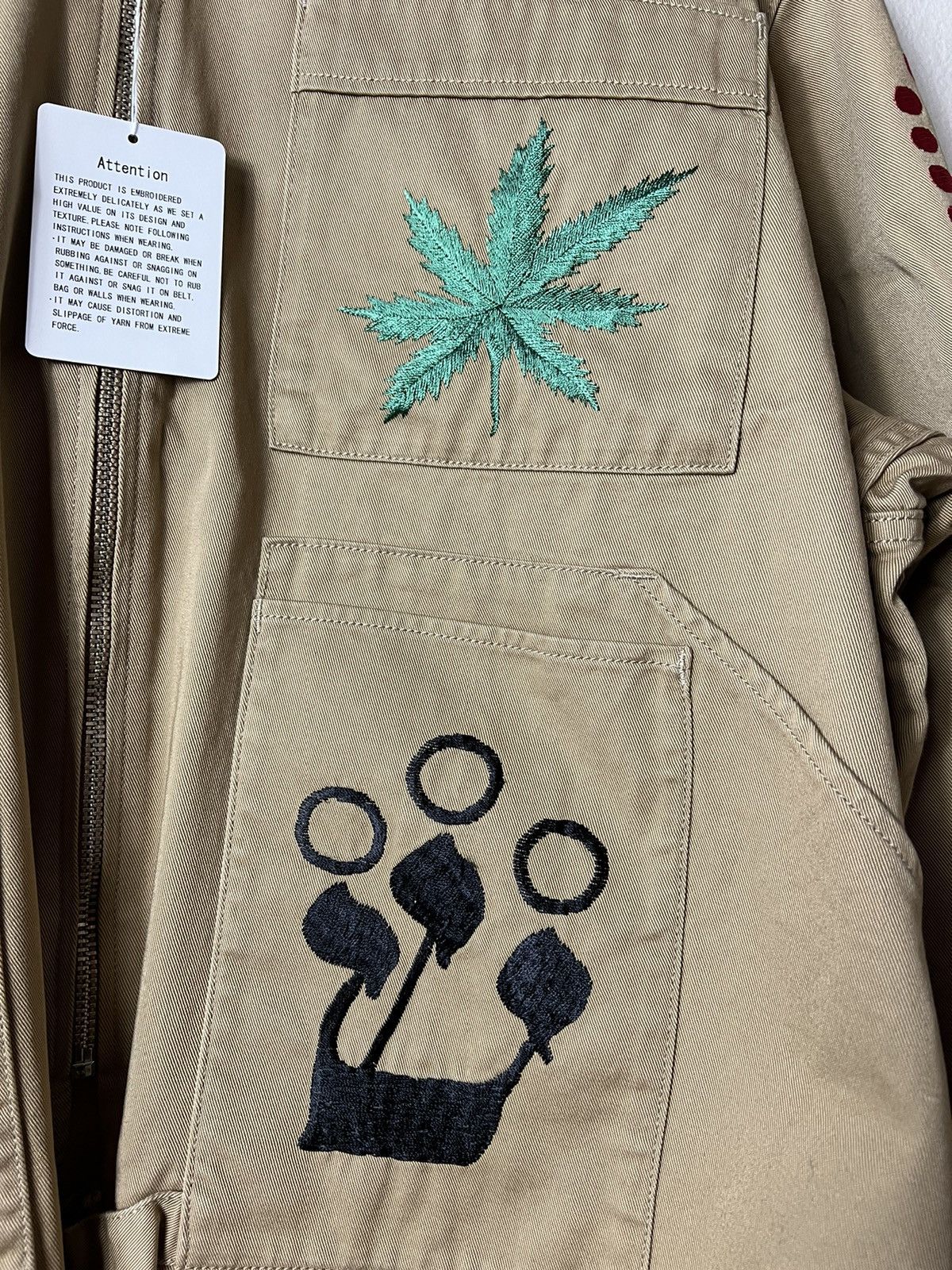 Cactus Plant Flea Market × Human Made Cactus Plant Knowledge Work Embroidered Zip Up Jacket Size US L / EU 52-54 / 3 - 4 Thumbnail