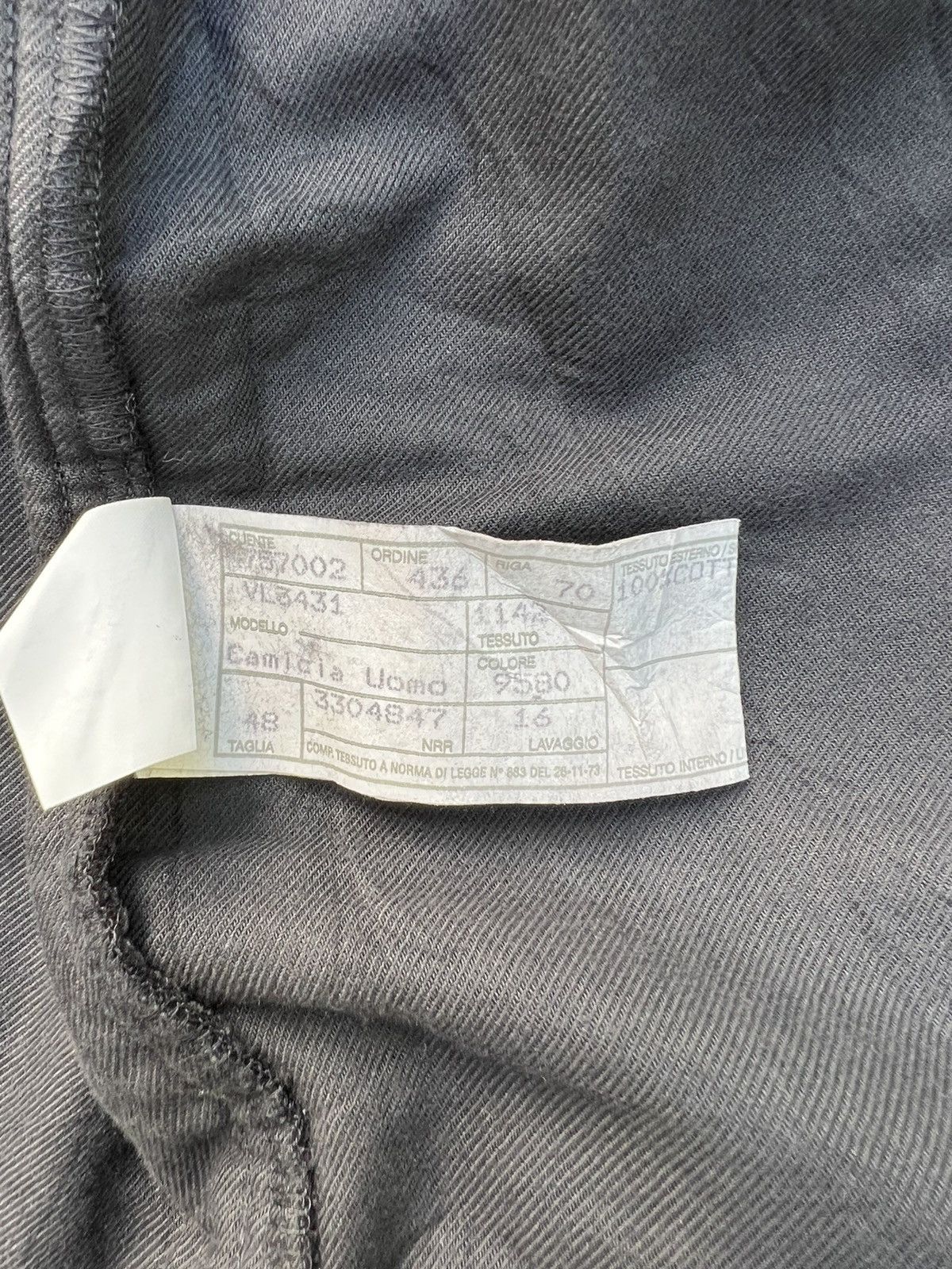 Emporio Armani VTG 90s Emporio Armani Sun Fade Black Moleskin Cotton Shirt Size US L / EU 52-54 / 3 - 18 Thumbnail